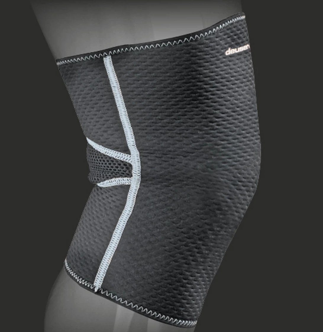 Deuser-Sports Kniebandage Knieschutz Knieschützer Knieschoner Kompression Knie (S - XL, S - XL), Stützt und schützt, Anatomische Form, Neopren