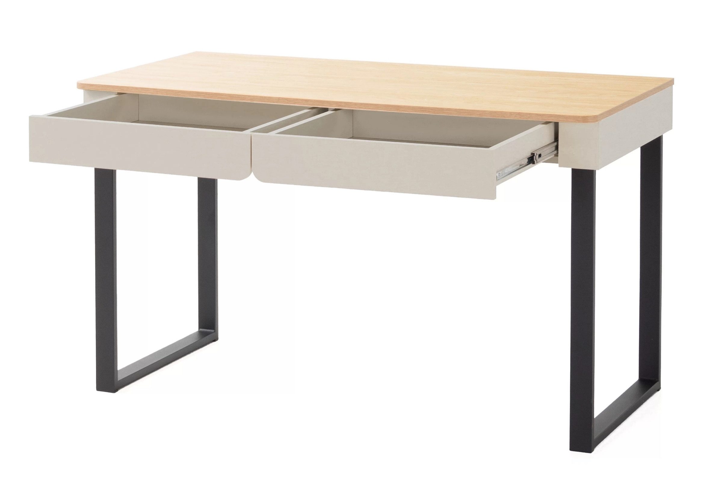 Deine Möbel 24 Kinderschreibtisch LIBU 11 Schreibtisch 125 cm breit (Set, 2-St., Kinderzimmer Jugendzimmer mit Schubladen Stauraum), LIBU-Kollektion Beige Eukalyptus Eiche