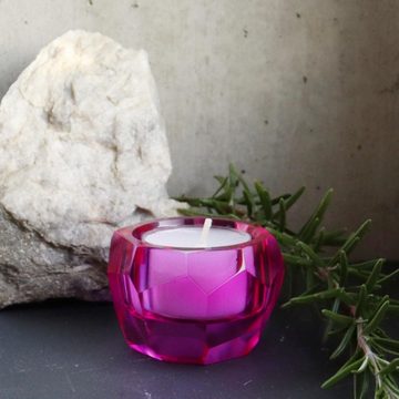 Giftcompany Teelichthalter Gift-Company Teelichthalter Kristallglas pink ca (Stück)