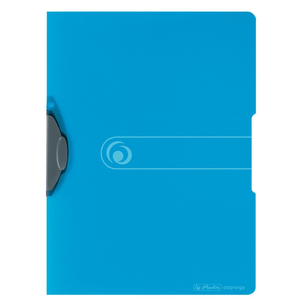 Collegeblock herlitz Express-Clip A4 PP transparent blau für
