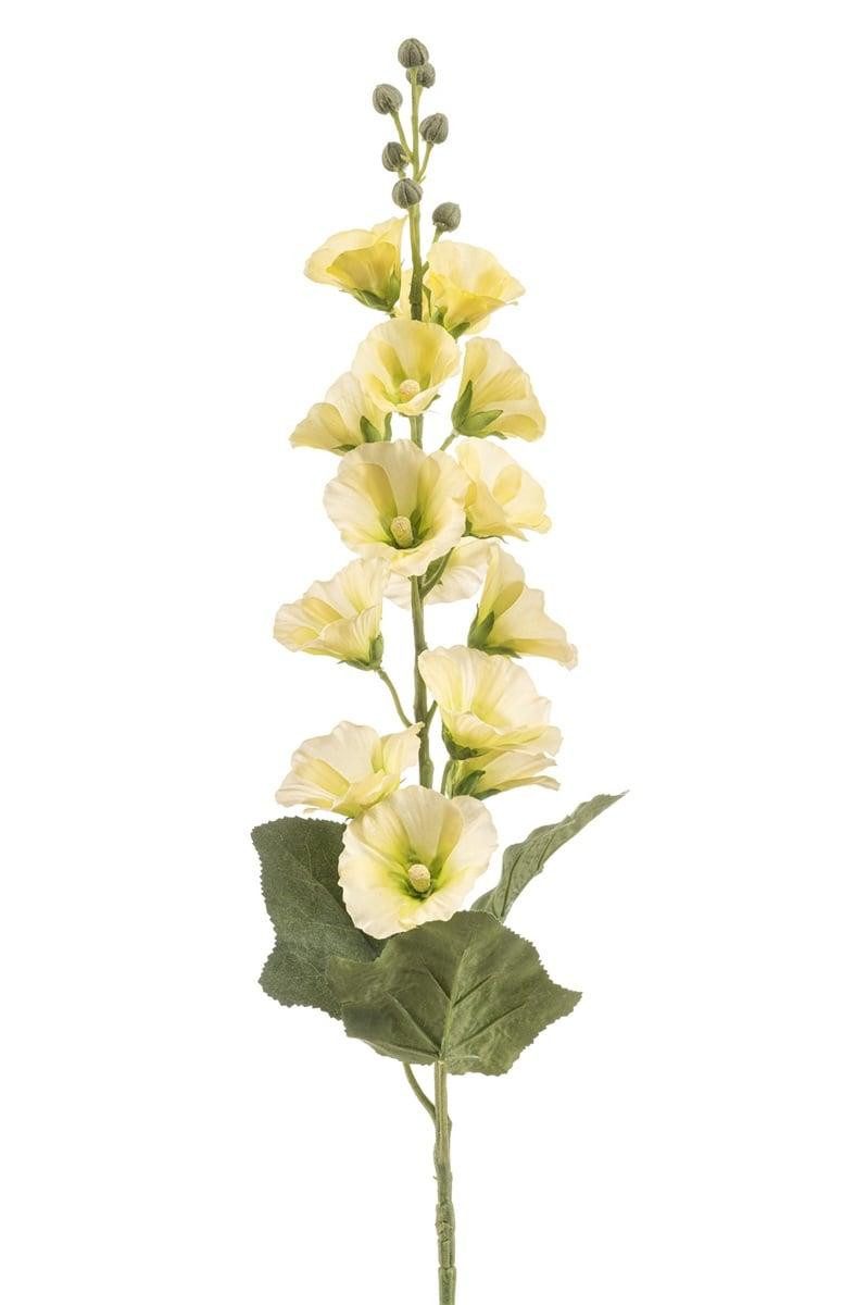 Kunstblume Deko Blume Stockrose WHYNRA, hellgelb, 105cm Rose (Stockrose), artplants, Höhe 105 cm
