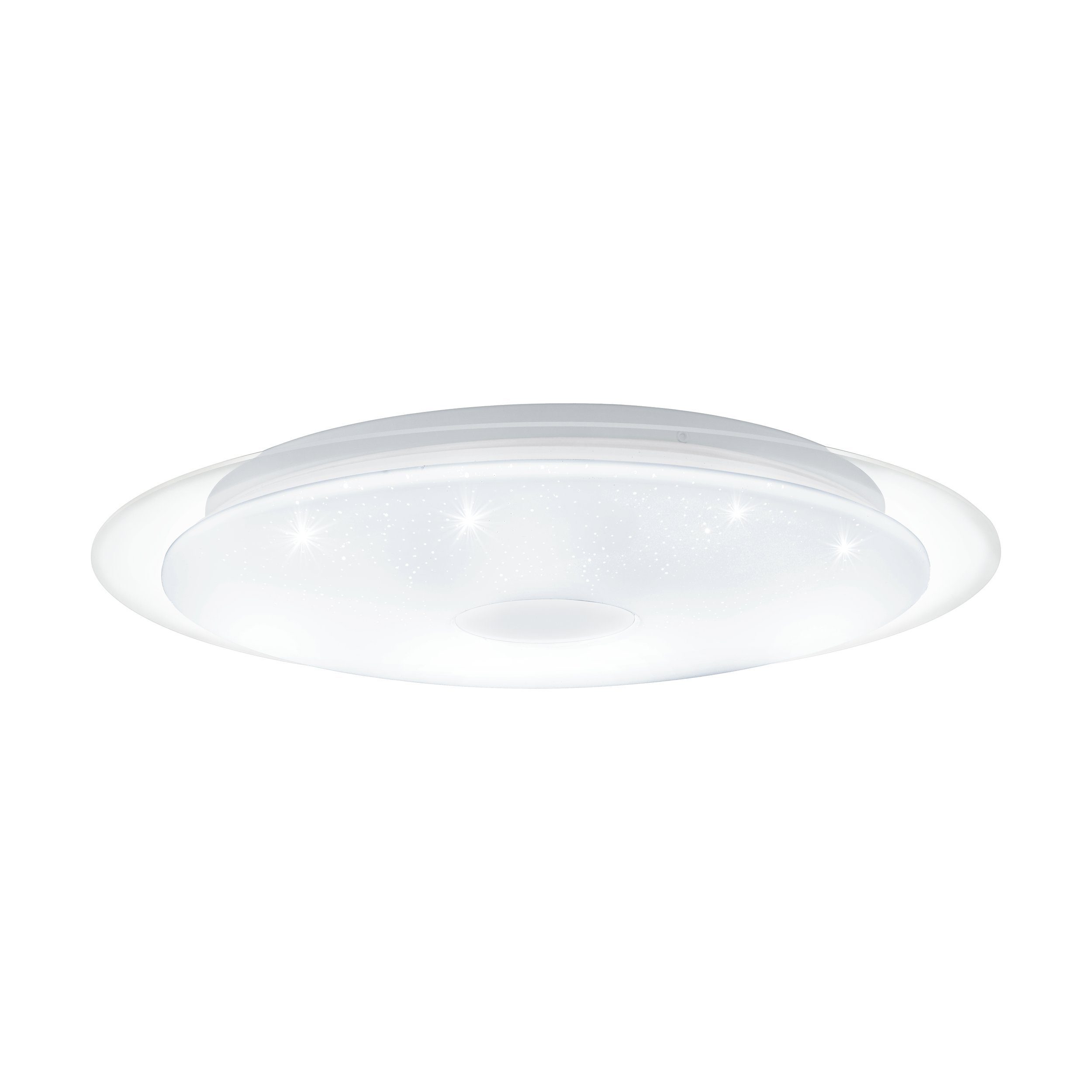 EGLO LED Deckenleuchte Igroka, Leuchtmittel inklusive, Wandlampe mit Kristalleffekt, Deckenlampe, Wohnzimmerlampe