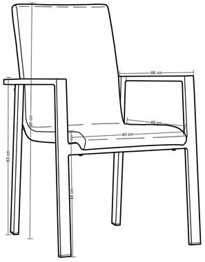 Destiny Gartensessel TORINO (Set, 2-St., 2x Sessel), Obermaterial Olefin wetterbeständig, schnelltrocknend, Aluminium