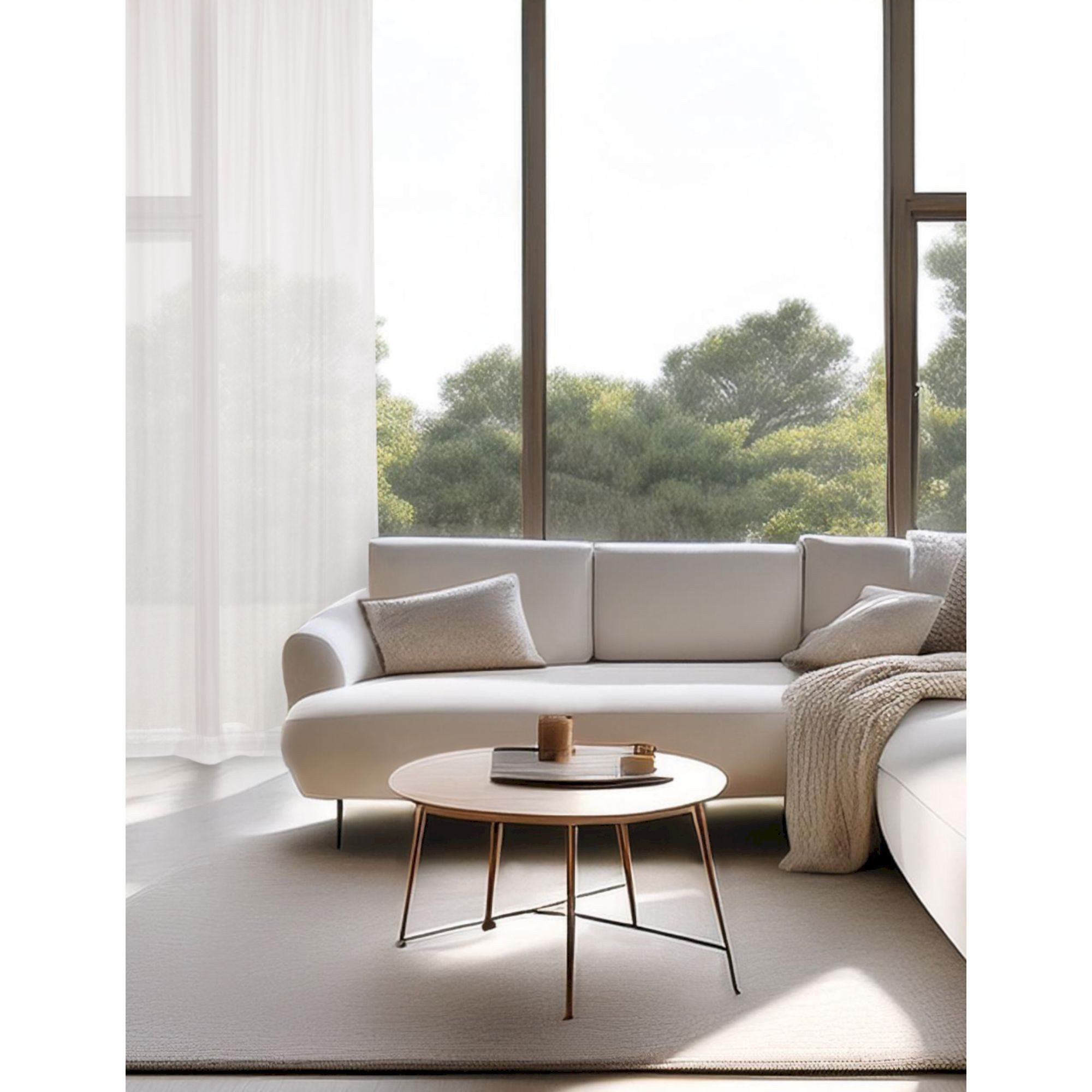 SCHÖNER WOHNEN-Kollektion Vorhang SOLID Transparenter Ösenvorhang (1 St), Öse, Polyester, 140 x 250 cm in Creme