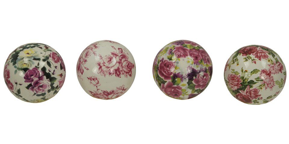Denk Dekokugel 4er Set Dekokugel Rose