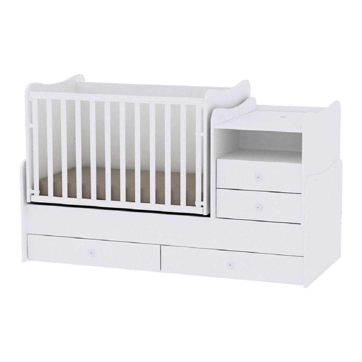 Lorelli Komplettbett Baby- und Kinderbett Combo, 2 Kinder gleichzeitig Schaukelfunktion