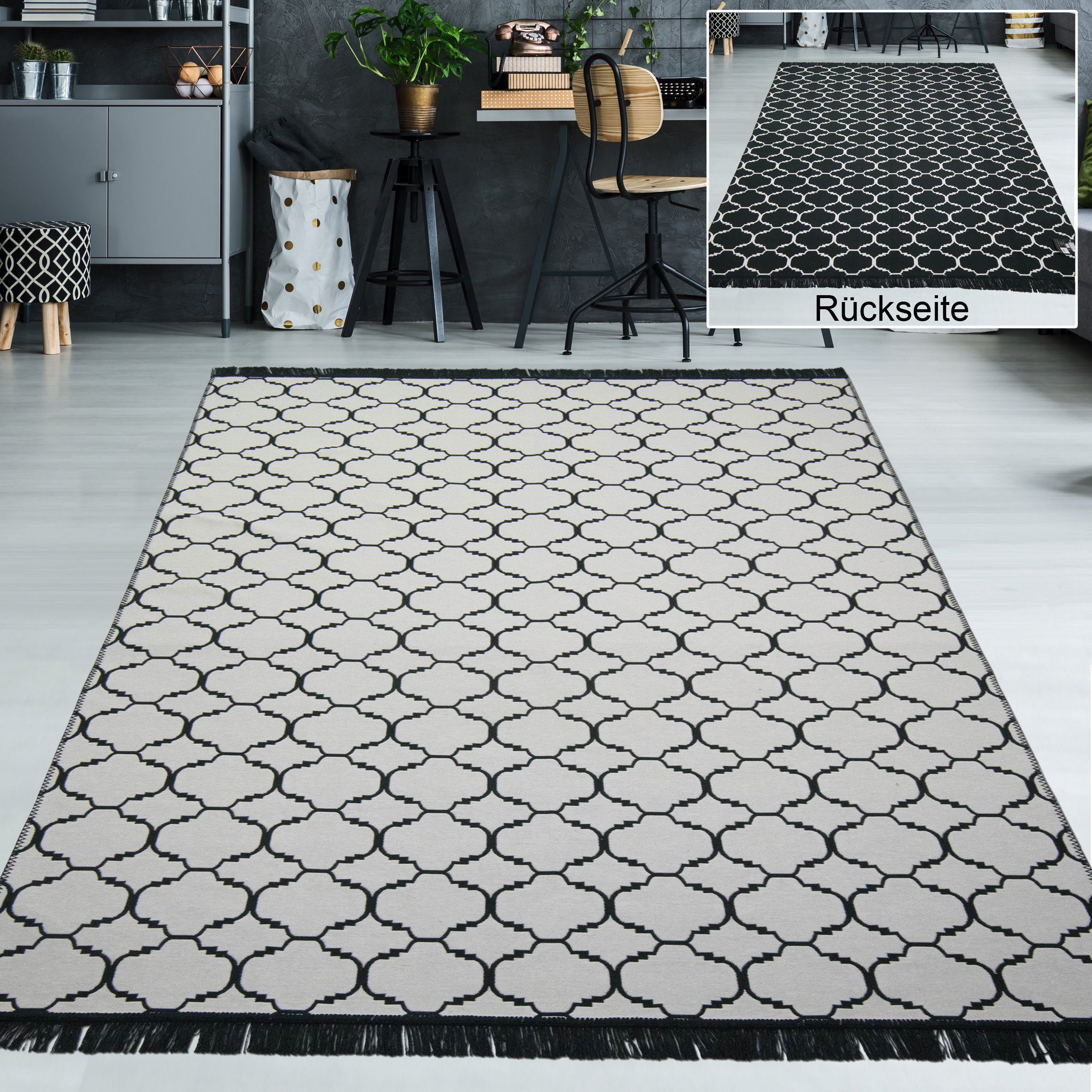 Teppich Teppich beidseitig verwendbar, TeppichHome24, rechteckig, Höhe: 5 mm