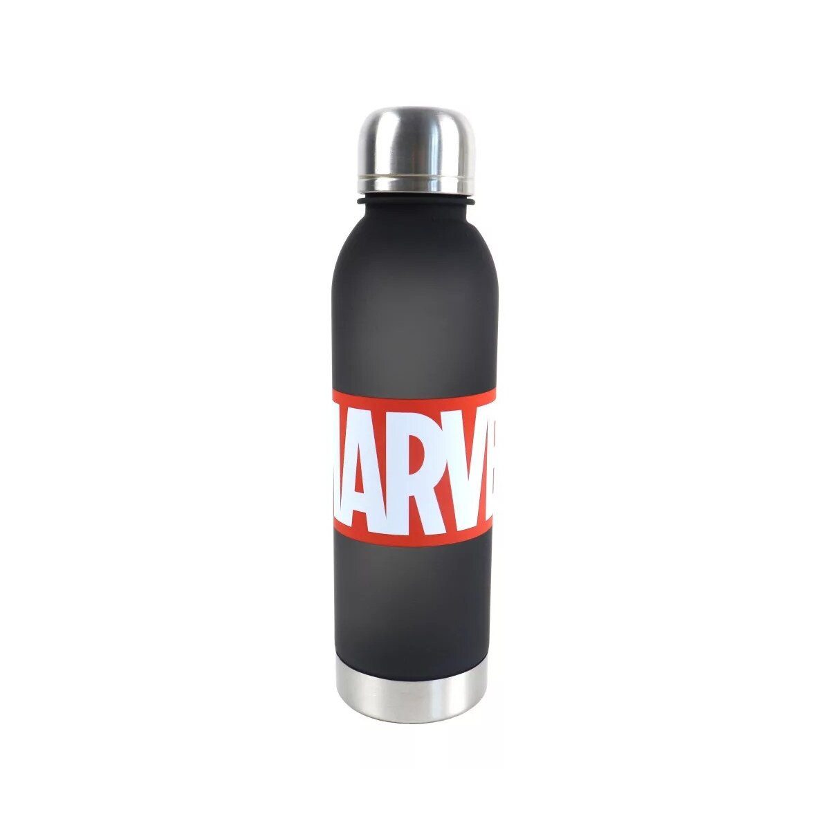 MARVEL Trinkflasche Avengers Black Marvel-Plastikflasche mit Schraubverschluss