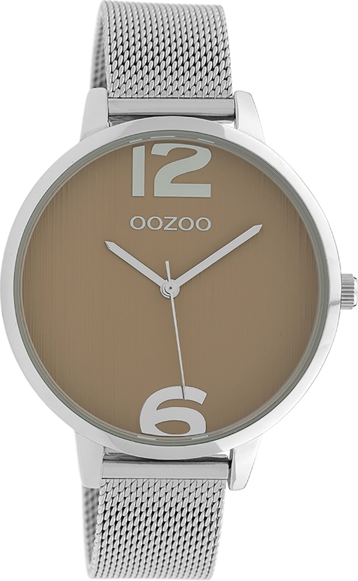 OOZOO Quarzuhr Oozoo Damen Armbanduhr Timepieces Analog, (Analoguhr), Damenuhr rund, groß (ca. 42mm) Metallarmband, Fashion-Style