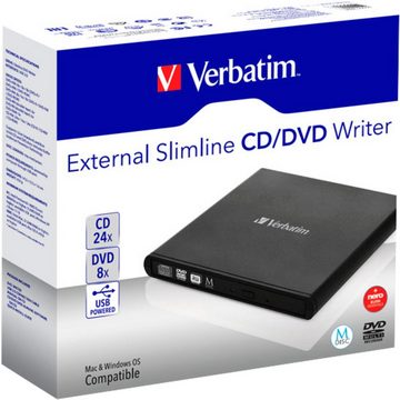 Verbatim External Slimline CD/DVD Writer DVD-Brenner