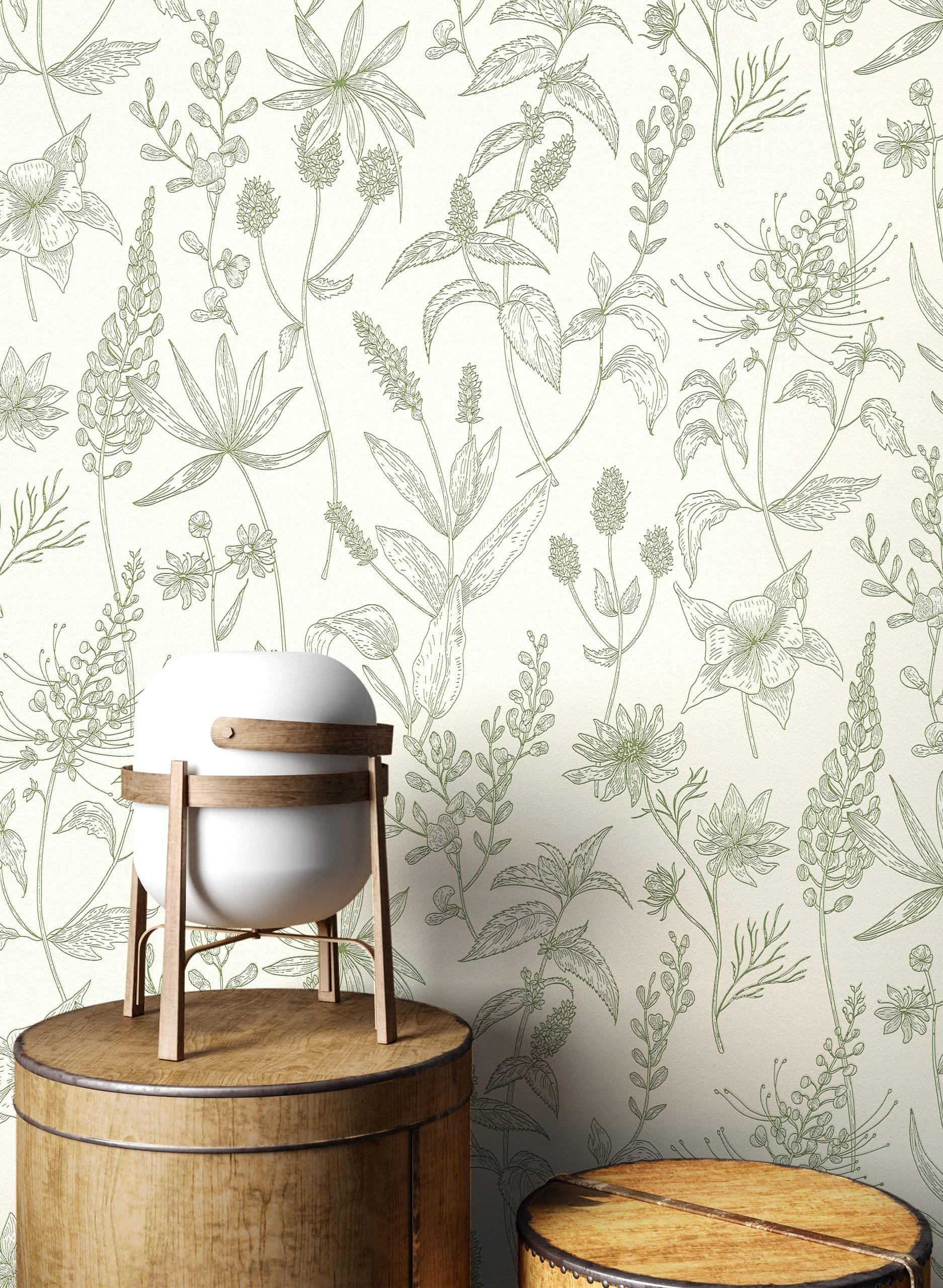 Newroom Vliestapete, Weiß Tapete Modern Blumen - Mustertapete Blumentapete günstig online kaufen