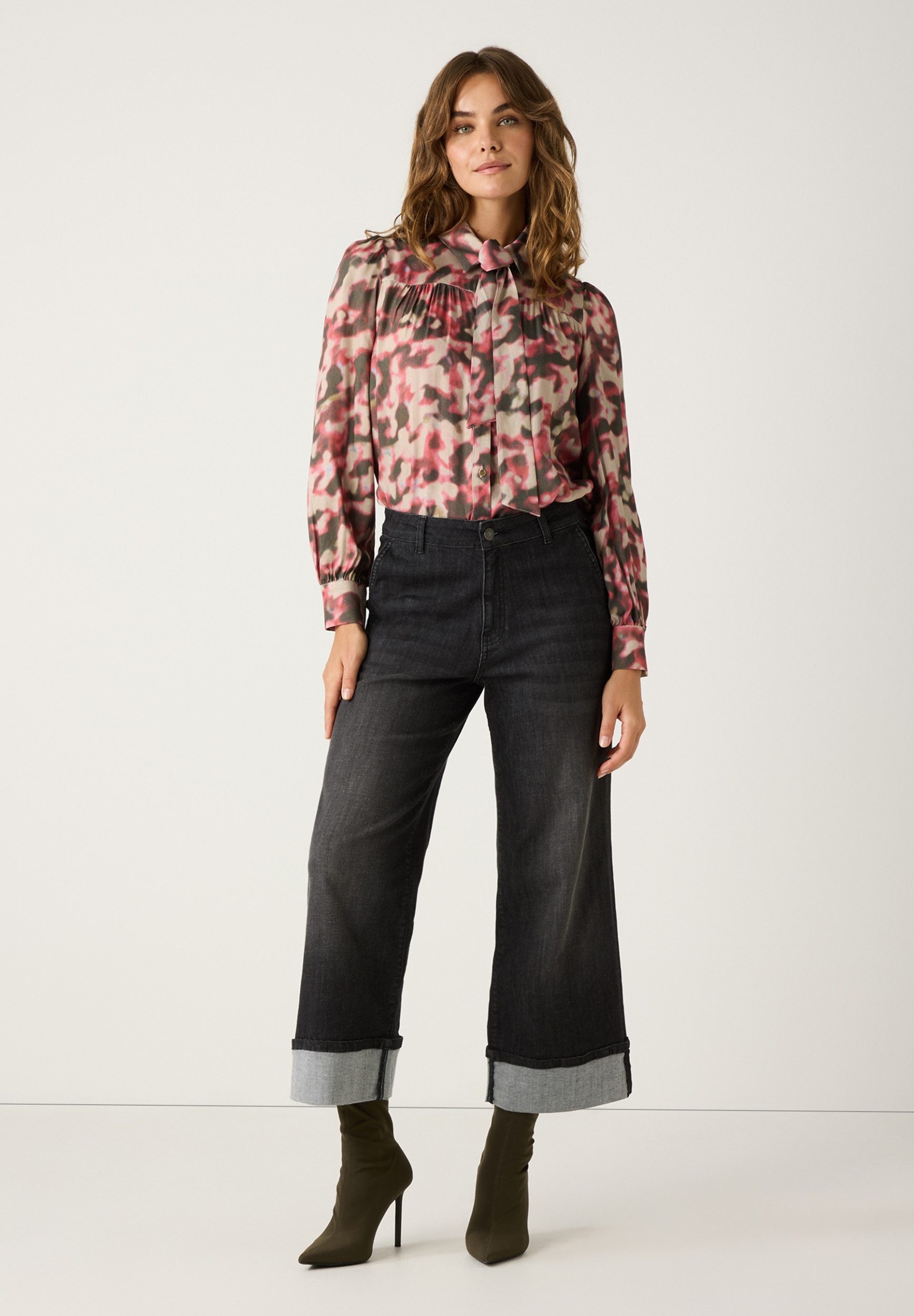 MORE&MORE 5-Pocket-Jeans Grey Denim Culotte 0968 günstig online kaufen