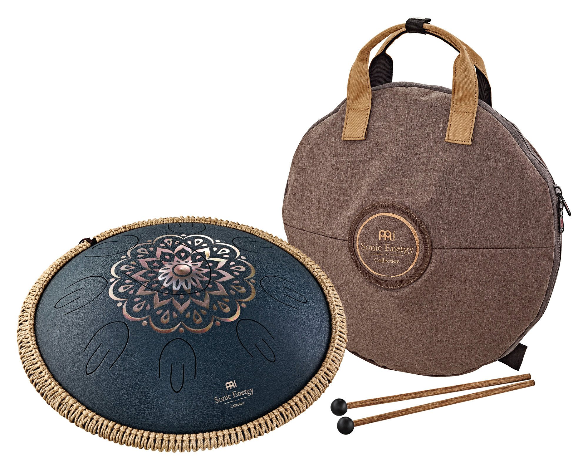 Meinl Sonic Energy Steel Tongue Drum Meinl Sonic Energy Octave Steel Tongue Drum Marineblau D Amara,Steel Tongue Drum mit Schlägel und Tasche, 3-St., mit Tragetasche