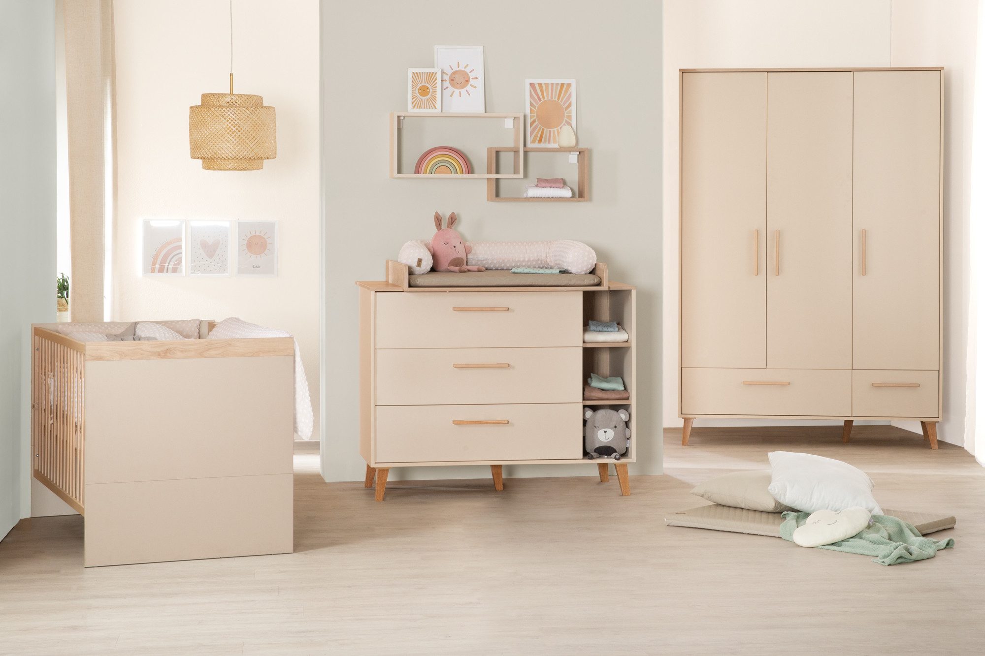 roba® Babyzimmer-Komplettset Jil - modernes Kinderzimmer in Cashmere mit De günstig online kaufen