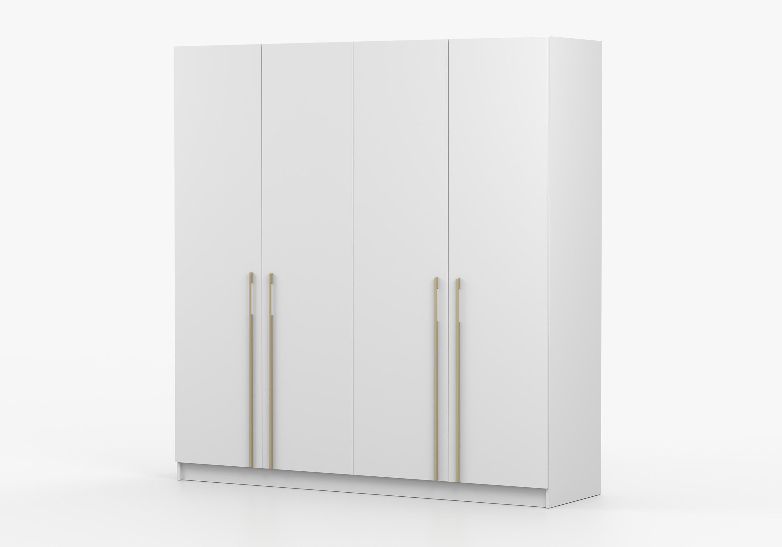 MOEBLO Drehtürenschrank Glamy 4D (Moderner 4-türiger Kleiderschrank mit viel Stauraum, Einlegeböden – Ideal für Schlafzimmer, Ankleidezimmer oder Jugendzimmer, Schrank Garderobe Drehtürenschrank) (BxHxT): 200 cm x 210 cm x 57 cm