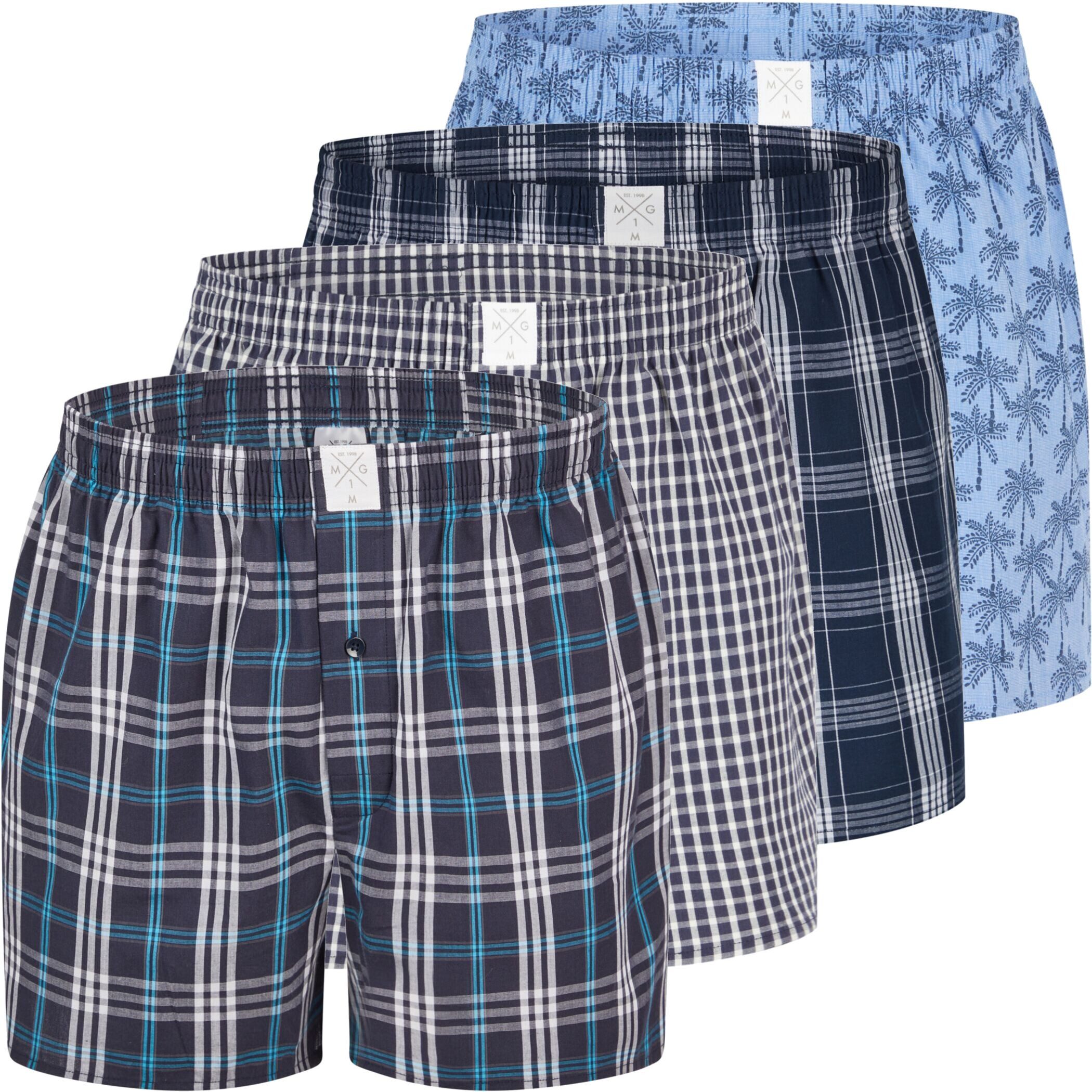 MG-1 Boxershorts MG-1 Herren Webboxer 4er / 6er Pack Baumwolle desortierte Boxershorts (1-St) – Bild 5 von 5