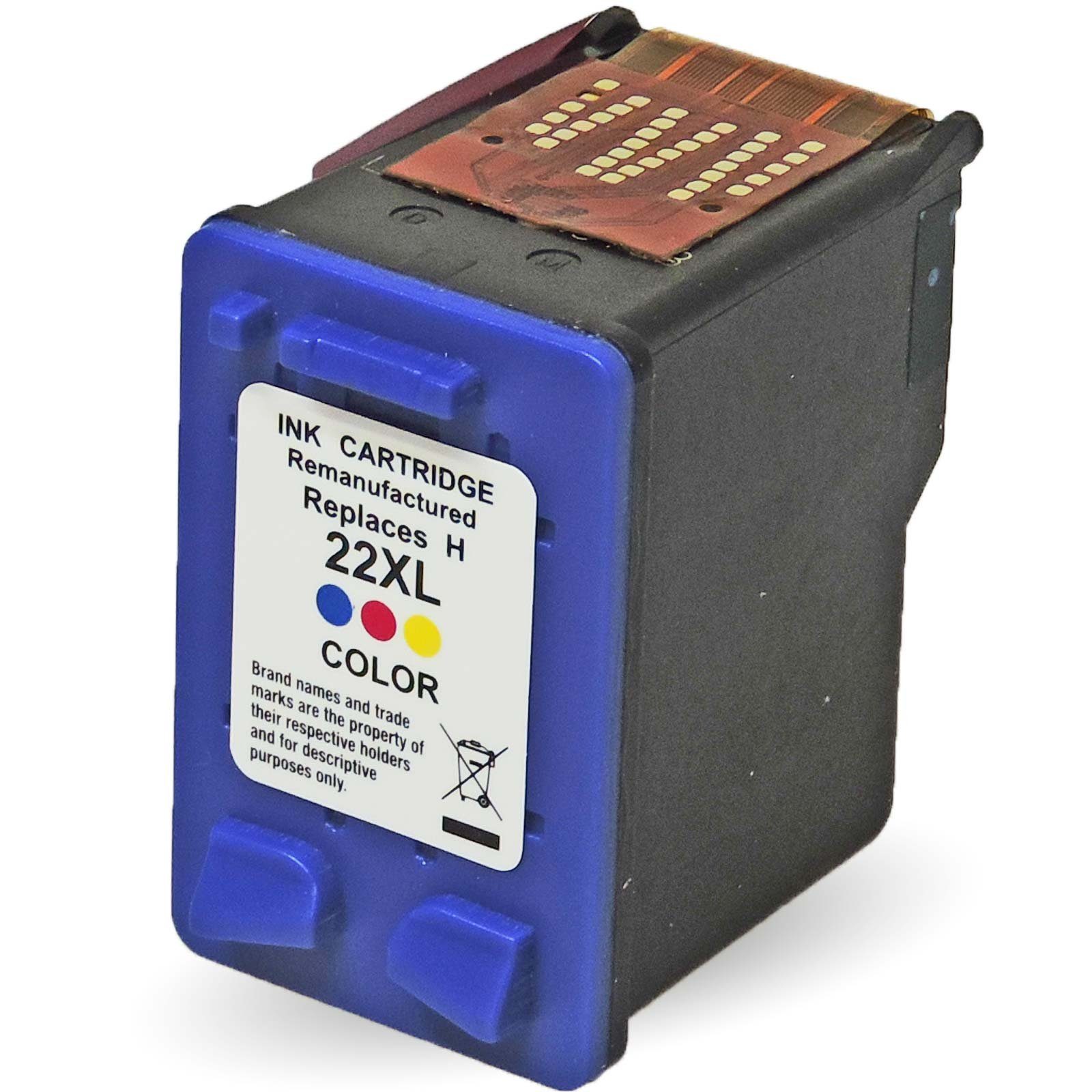 Tonerkartusche Kompatibel HP 22XL, C9352AE 3-farbig (Cyan, Magenta, Gelb), (Einzelpatrone), 3180