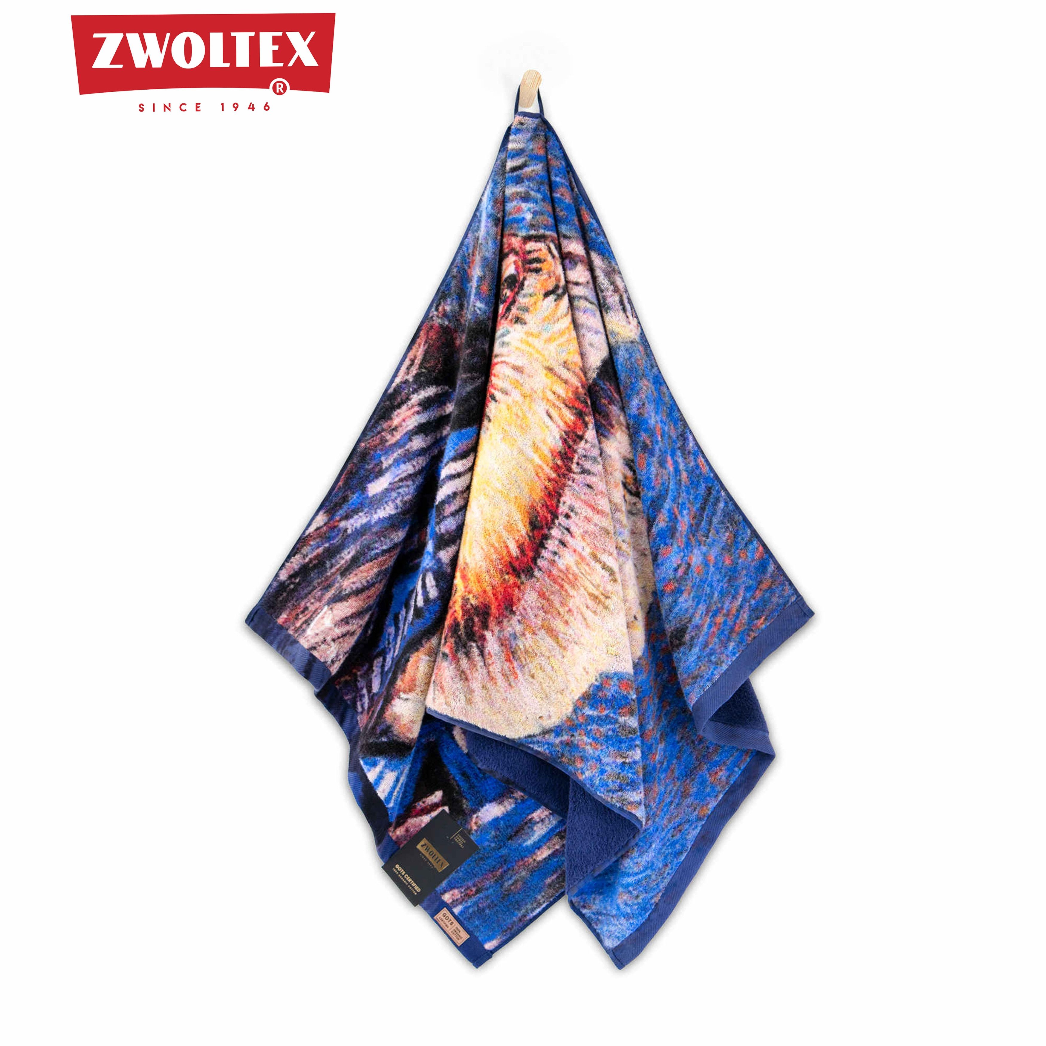 Zwoltex Handtücher Van Gogh Selbstbildnis Gästehandtuch Set 600 g/m² bedruckt, (50x100 cm 60° waschbar OEKO-TEX 100% GOTS Baumwolle Trockner), Hochwertig bedrucktes Baumwollhandtuch mit Motiv