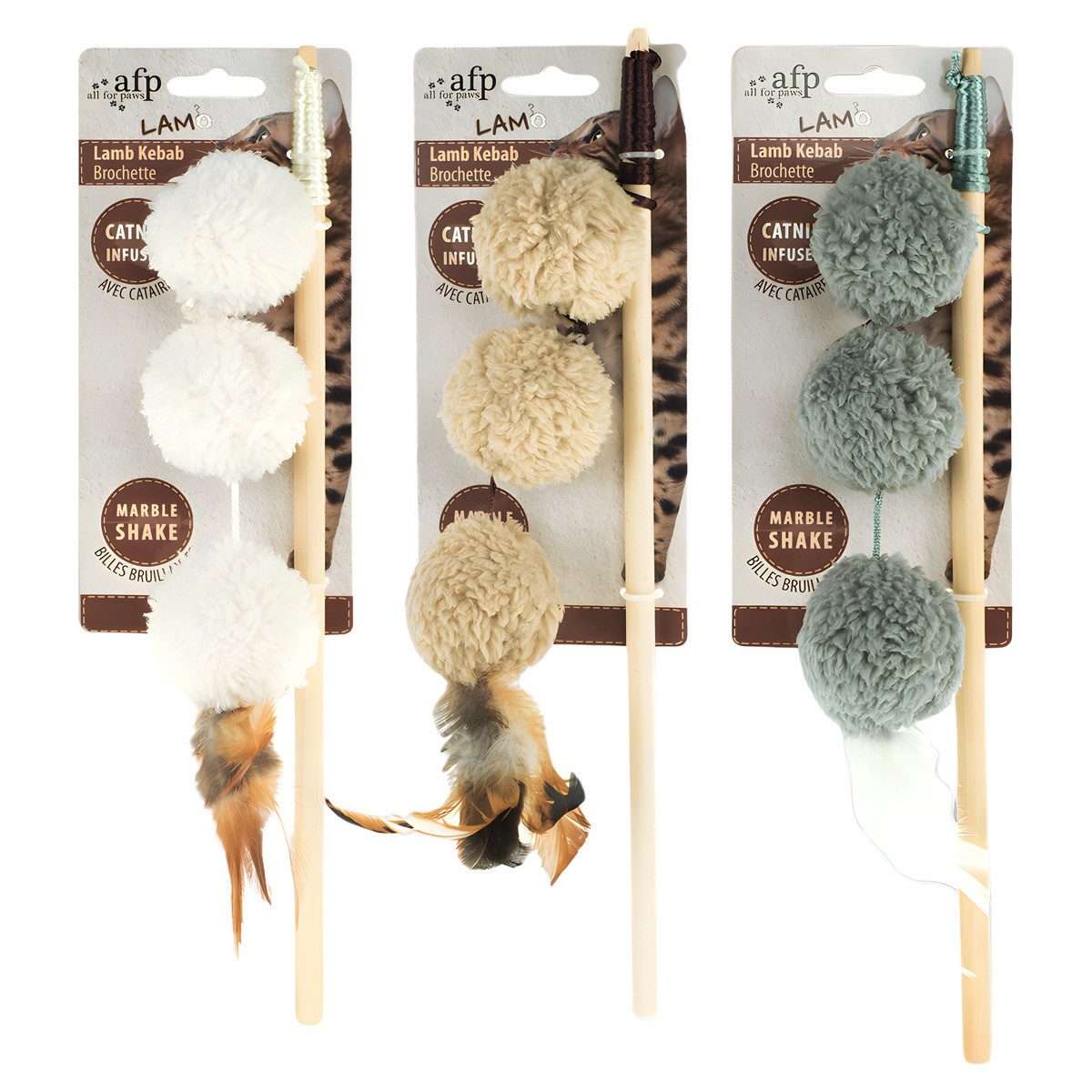 all for paws Katzenangel Katzenangel Lambswool Lamb mit Bällen von all for paws