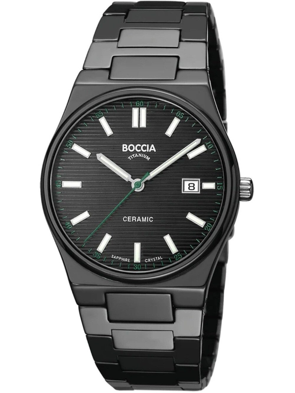 Boccia Quarzuhr Boccia 3675-01 Herrenuhr Ceramic 38mm 5ATM Boccia 3675-01 Herrenuhr Ceramic 38mm 5ATM