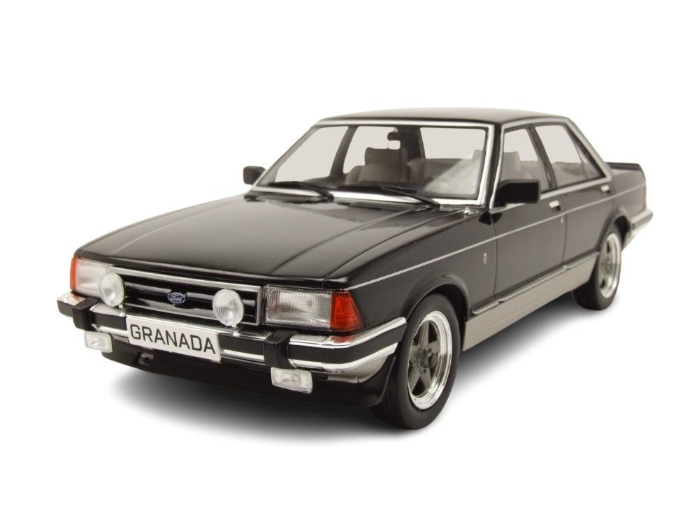 MCG Modellauto Ford Granada MK II 2.8 Injection 1982 schwarz grau, Maßstab 1:18