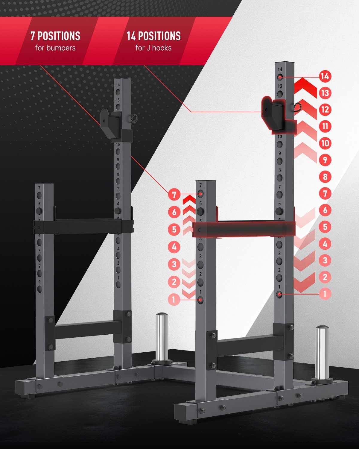 Support Squat PASYOU SR30 Réglable - Support Gym Résistant Multifonction