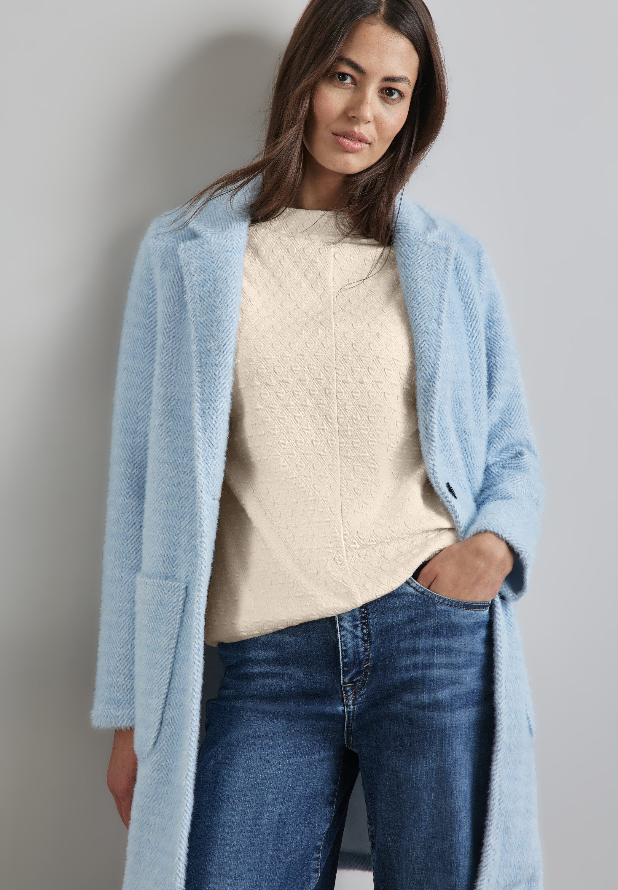 STREET ONE 3/4-Arm-Shirt mit Strukturmuster günstig online kaufen
