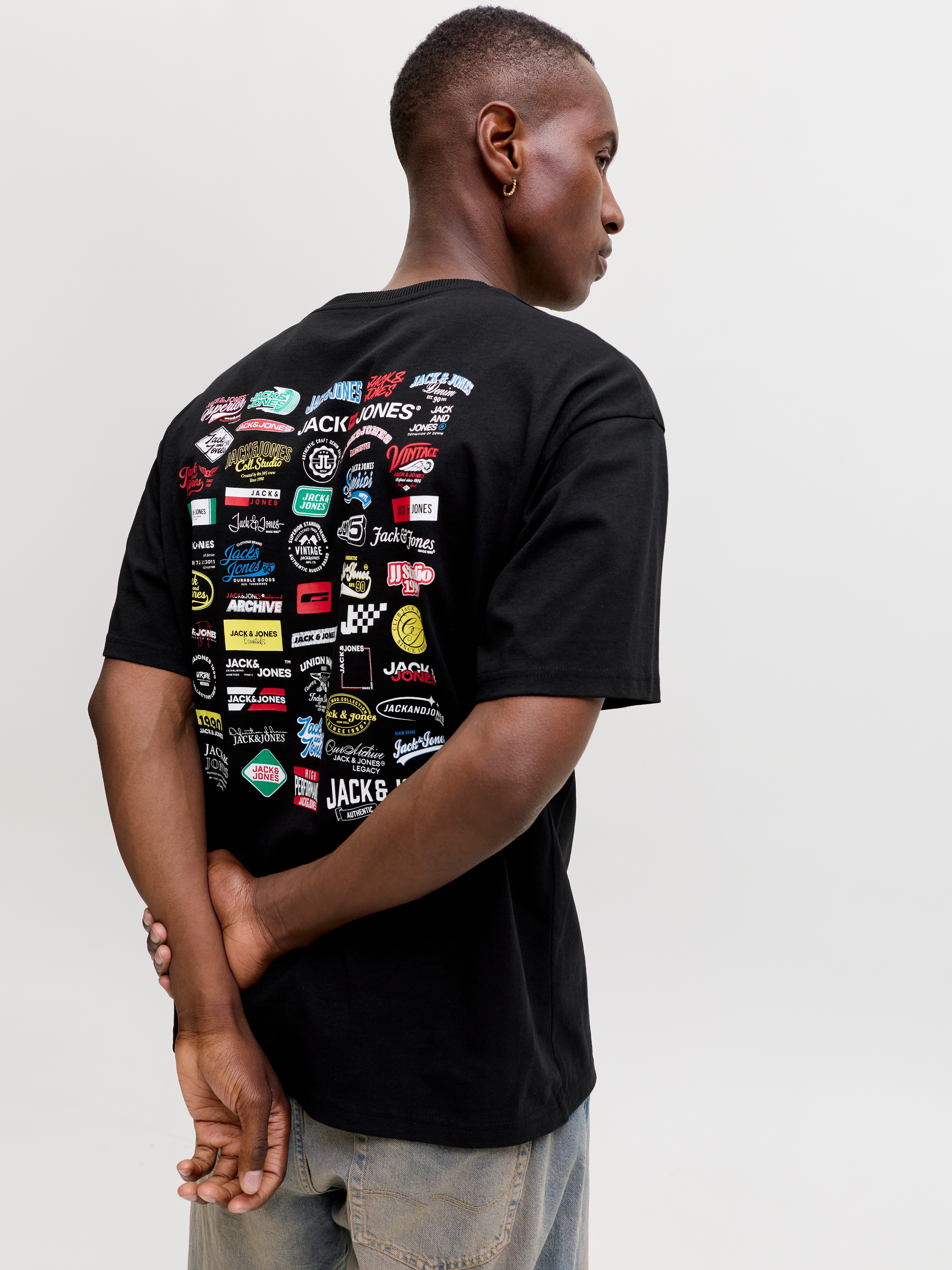 Jack & Jones T-Shirt JJLEGACY TEE SS CREW NECK Baumwolle, locker geschnitten