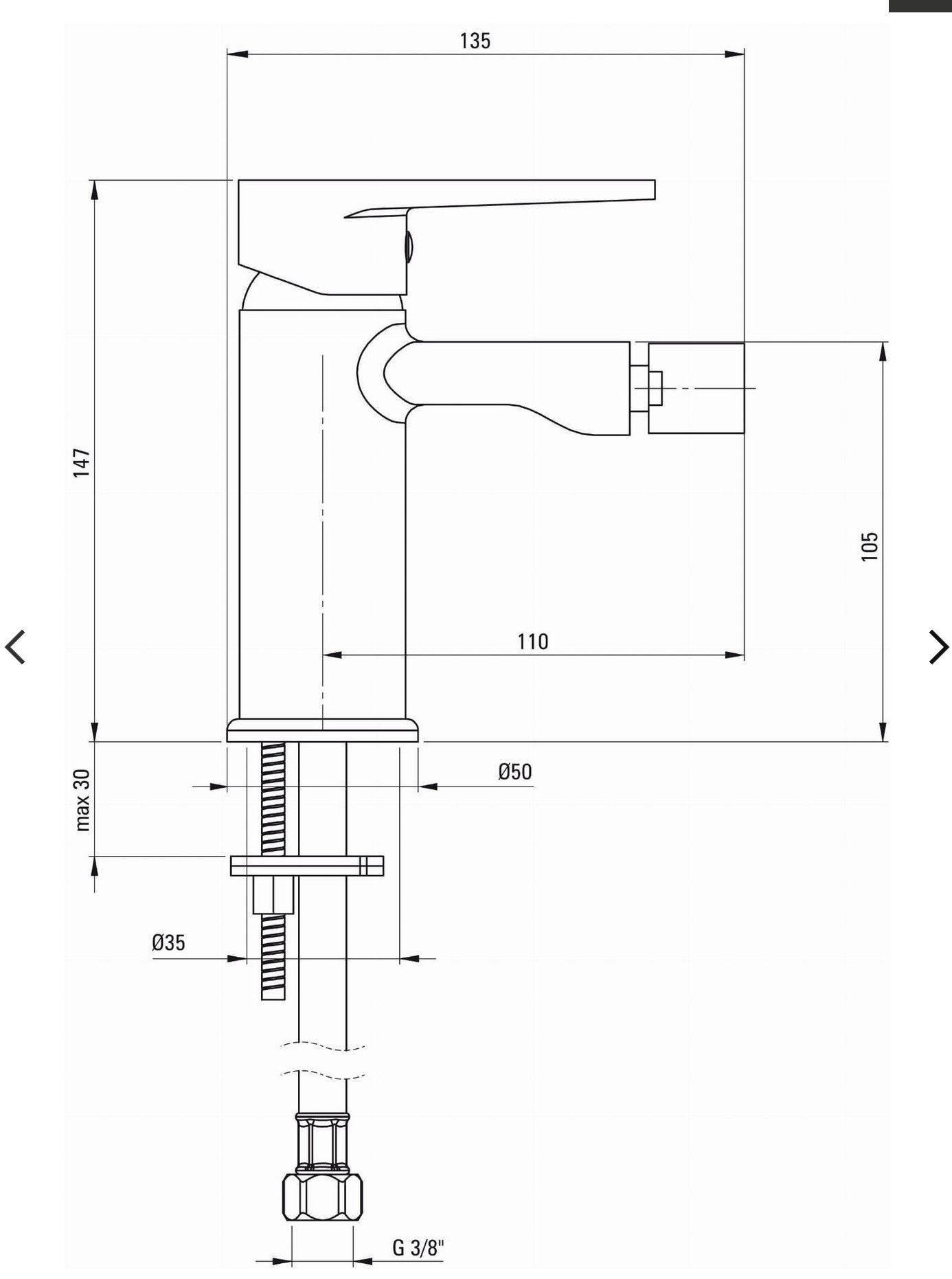 Homeline Bidetarmatur Waschtischarmatur oder Bidetarmatur Wasserhahn Bidetm günstig online kaufen