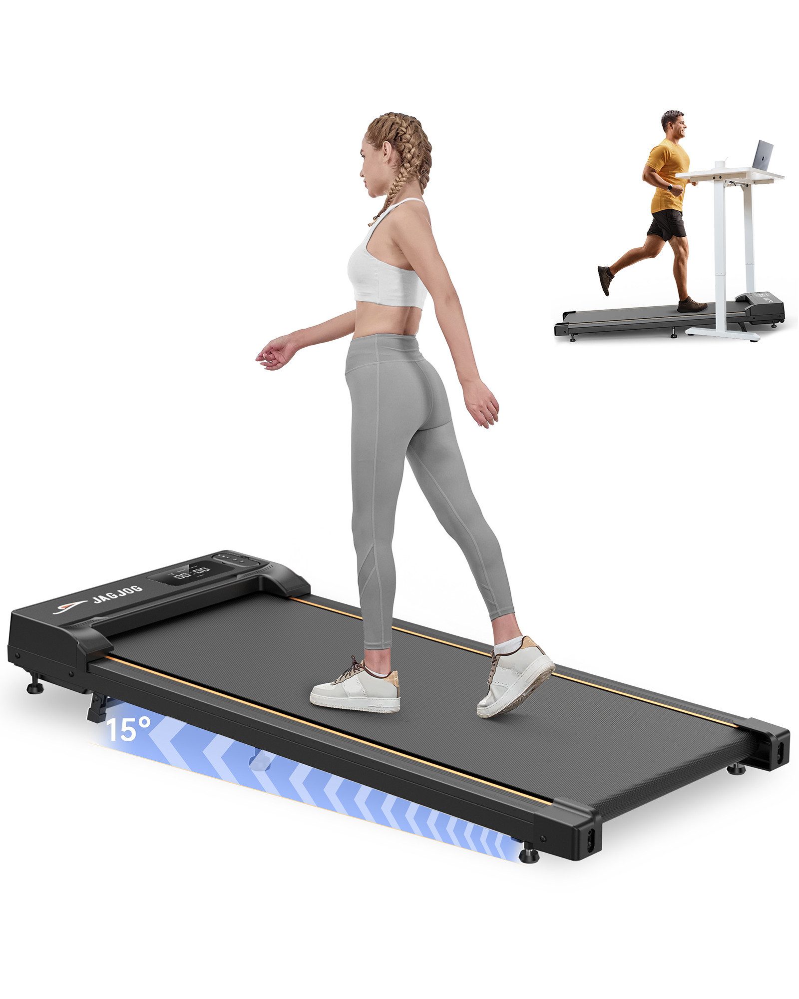 Laufband klein für zur hause, Walking Pad, 2,5PS, 1–6 km/h