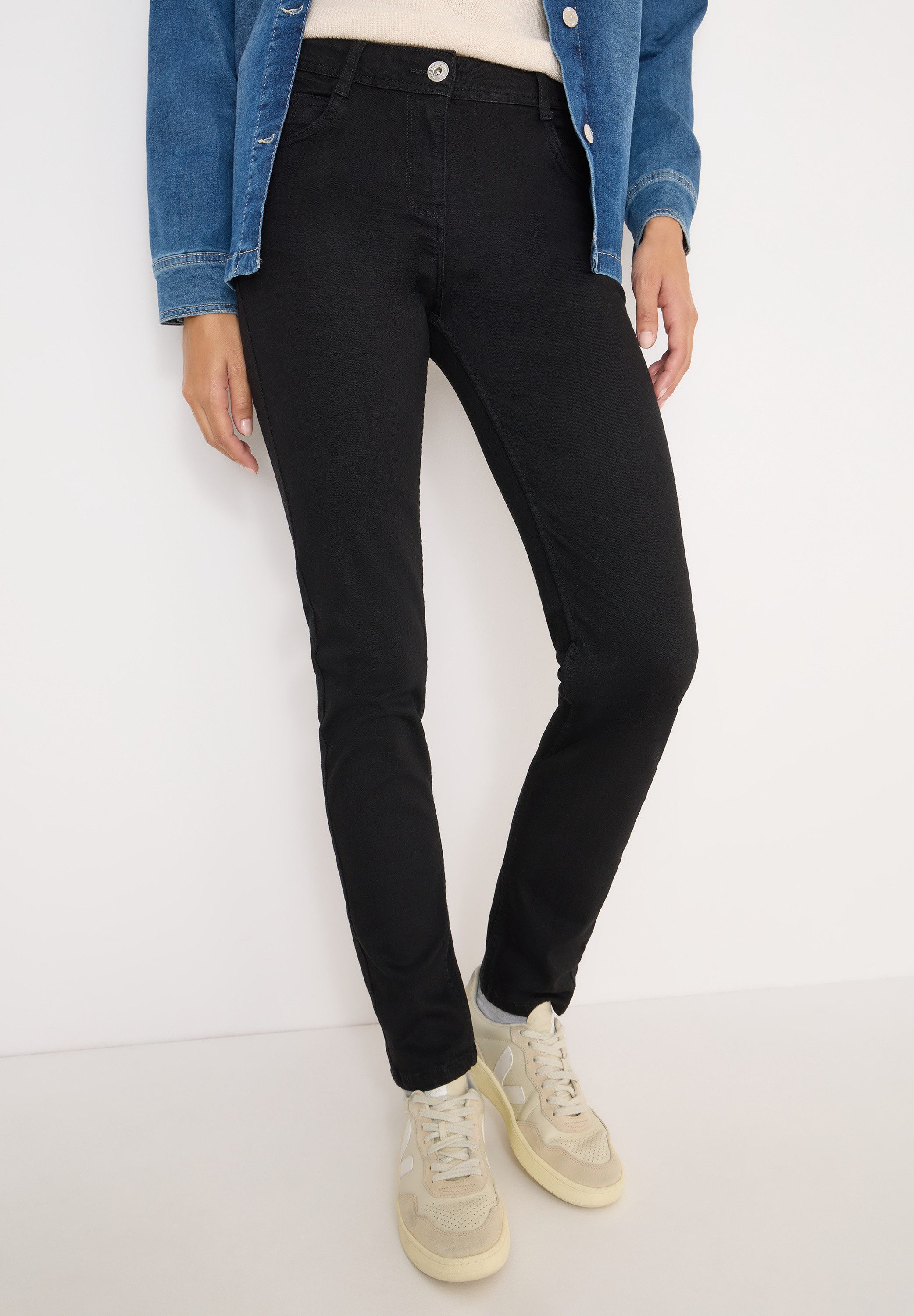 CECIL Slim-fit-Jeans Middle Waist