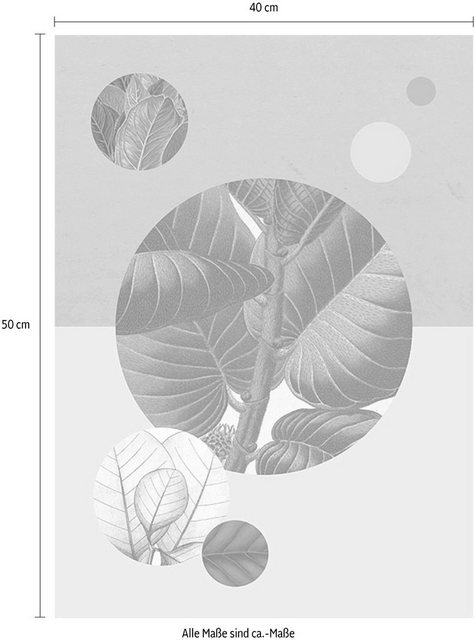 Komar Poster »Green Structure«, Pflanzen, Blätter, Höhe: 40cm-Otto