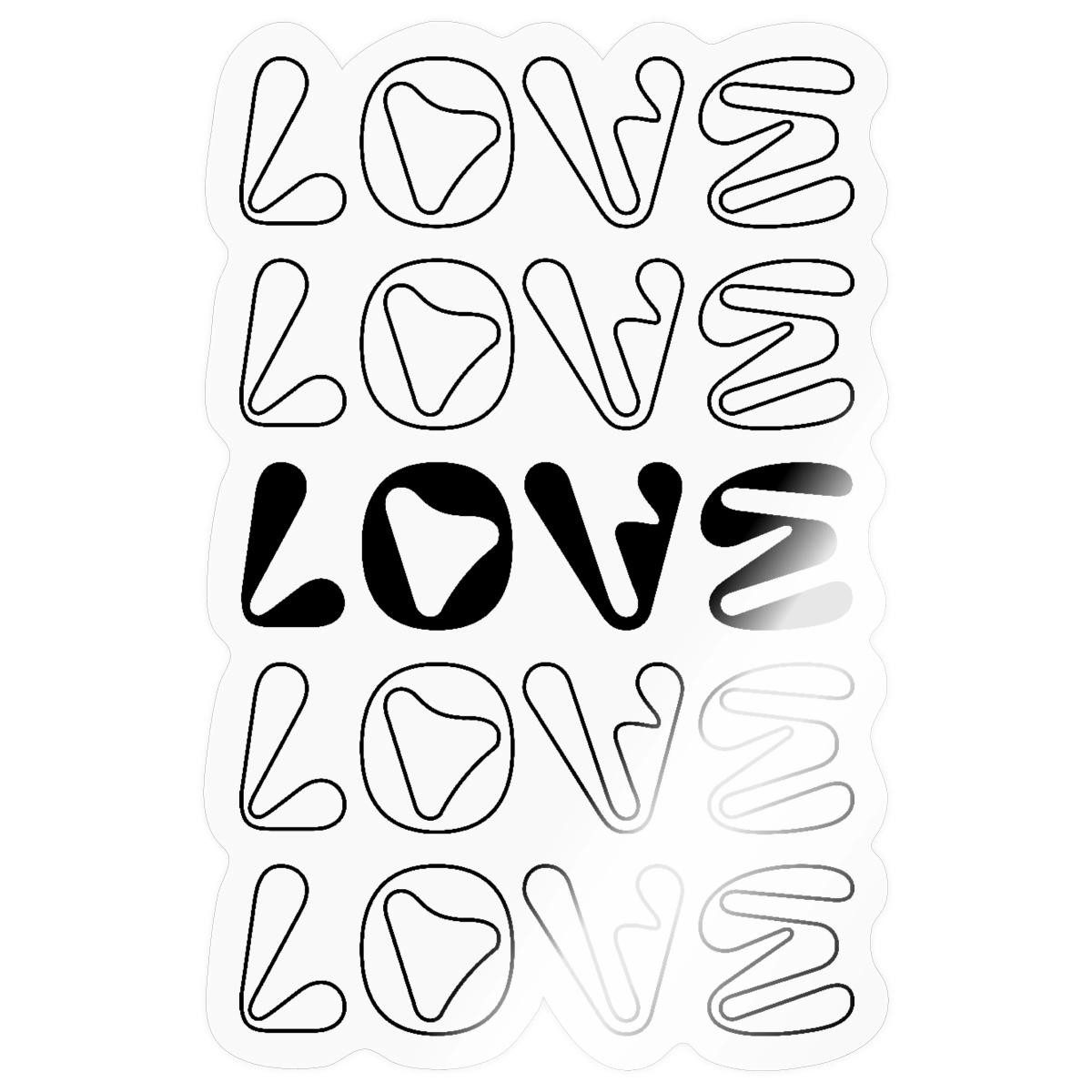 Aufkleber Love Love Love Love Love Sticker Aufkleber