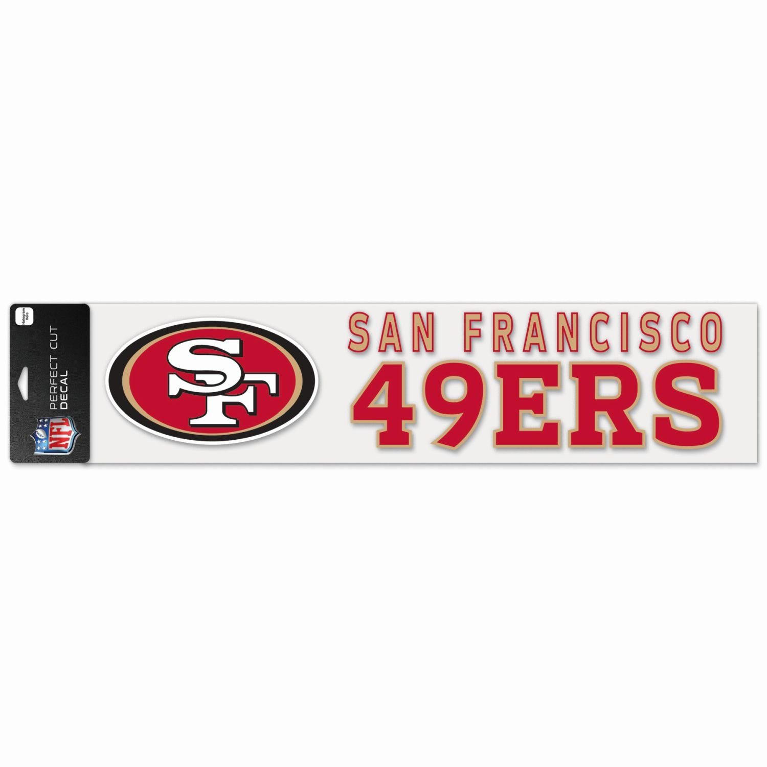 WinCraft Wanddekoobjekt Perfect Cut XXL 10x40cm Aufkleber NFL Teams San Francisco 49ers