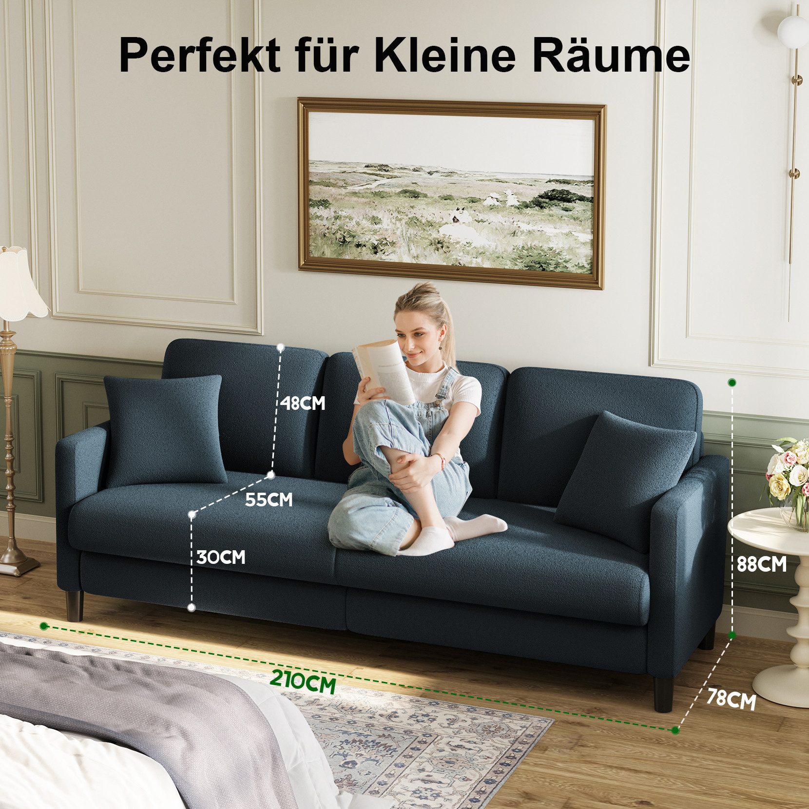 ToteBox Big-Sofa 2/3-SitzerTeddy Fleece Werkzeugfreier Aufbau günstig online kaufen