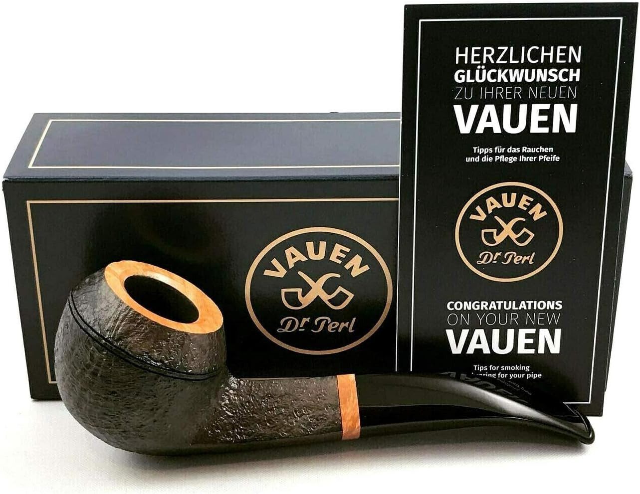 Handpfeife Mokka Pfeife 5268 sandgestrahlt - made in Germany - 9mm Filter