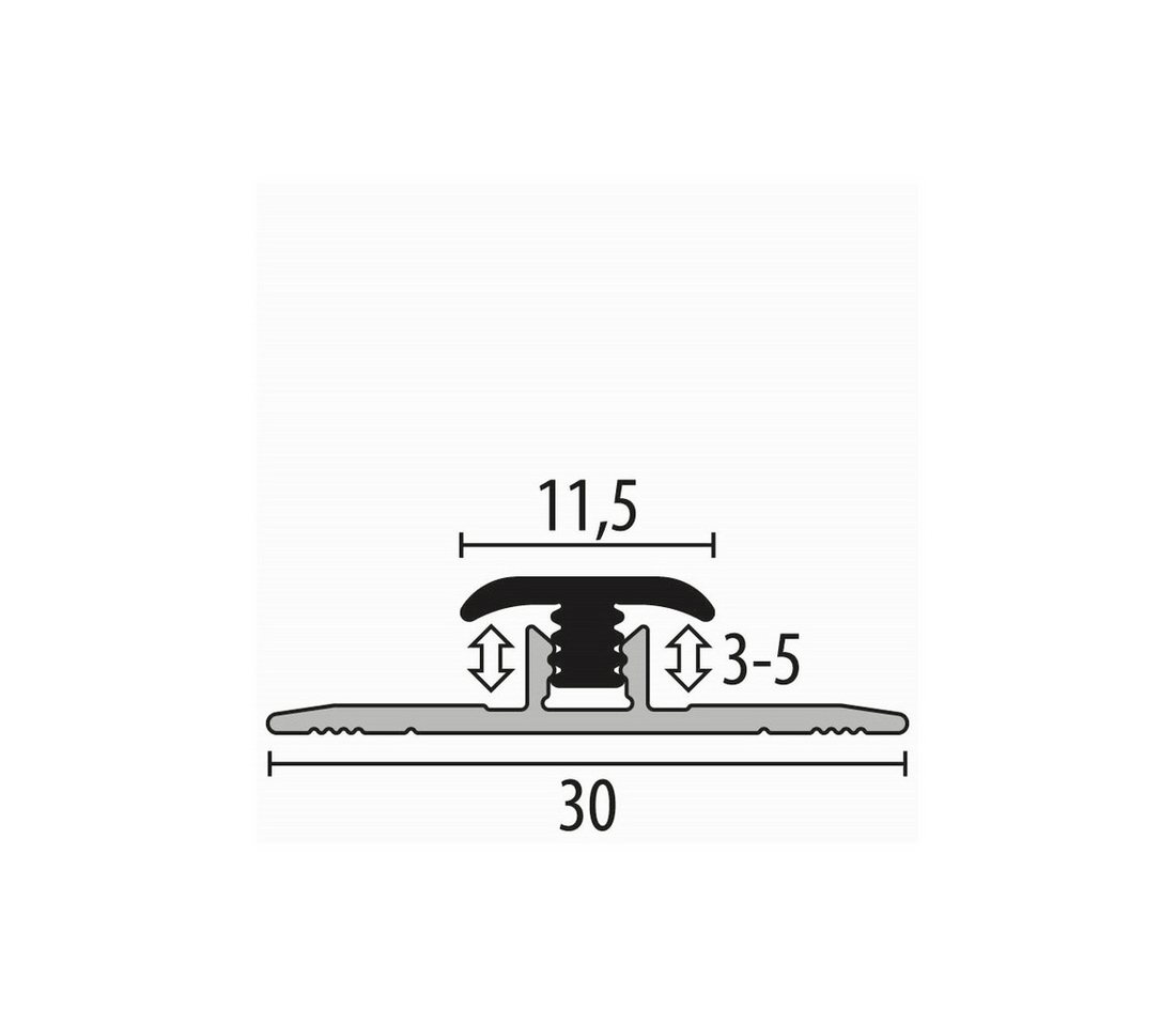 Thumbnail - Küberit Verbindungsprofil 11.5 x 7 x 2600 mm Wandprofil Tapetenprofil Verbindungsprofil