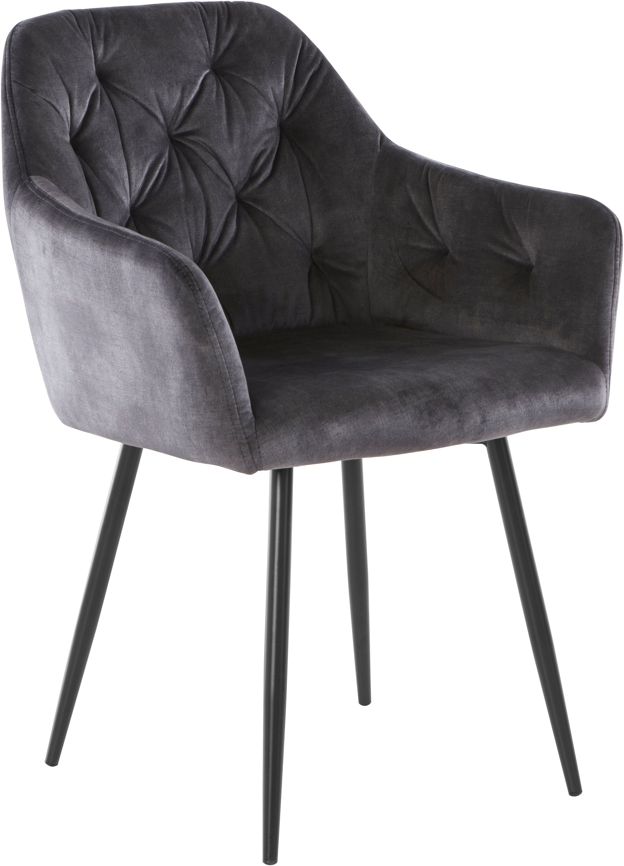 HELA Esszimmerstuhl Kira Schalenstuhl Boho, Bestseller (Set, 2 St), Armlehnstuhl Samt oder Microfaser Bezug