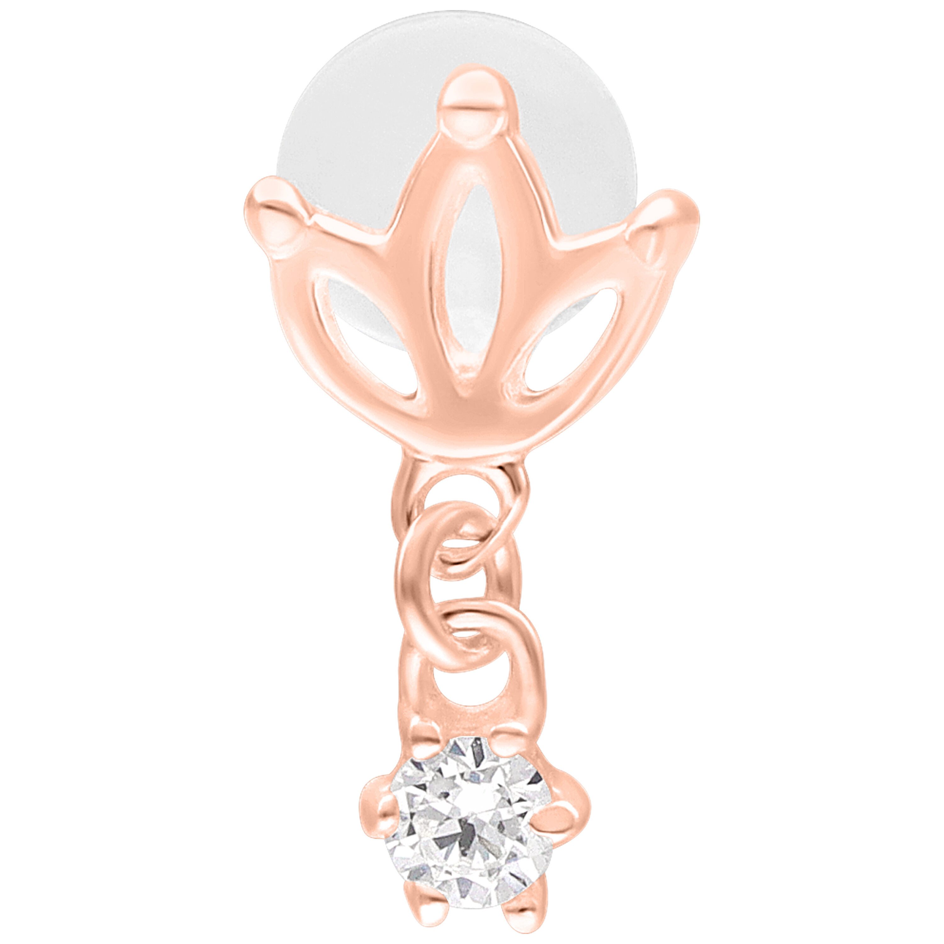 Piercing-Set Lotus Push Fit Labret für Ohr, 1 Stück