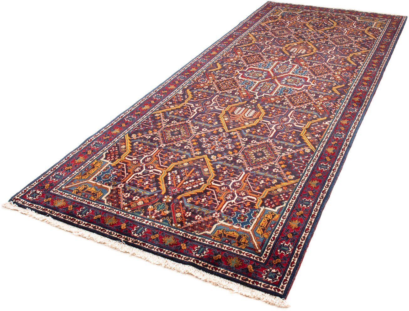 Orientteppich Perser - Nomadic - 310 x 118 cm - mehrfarbig, morgenland, rechteckig, Höhe: 10 mm, Wohnzimmer, Handgeknüpft, Einzelstück mit Zertifikat | Kurzflor-Teppiche