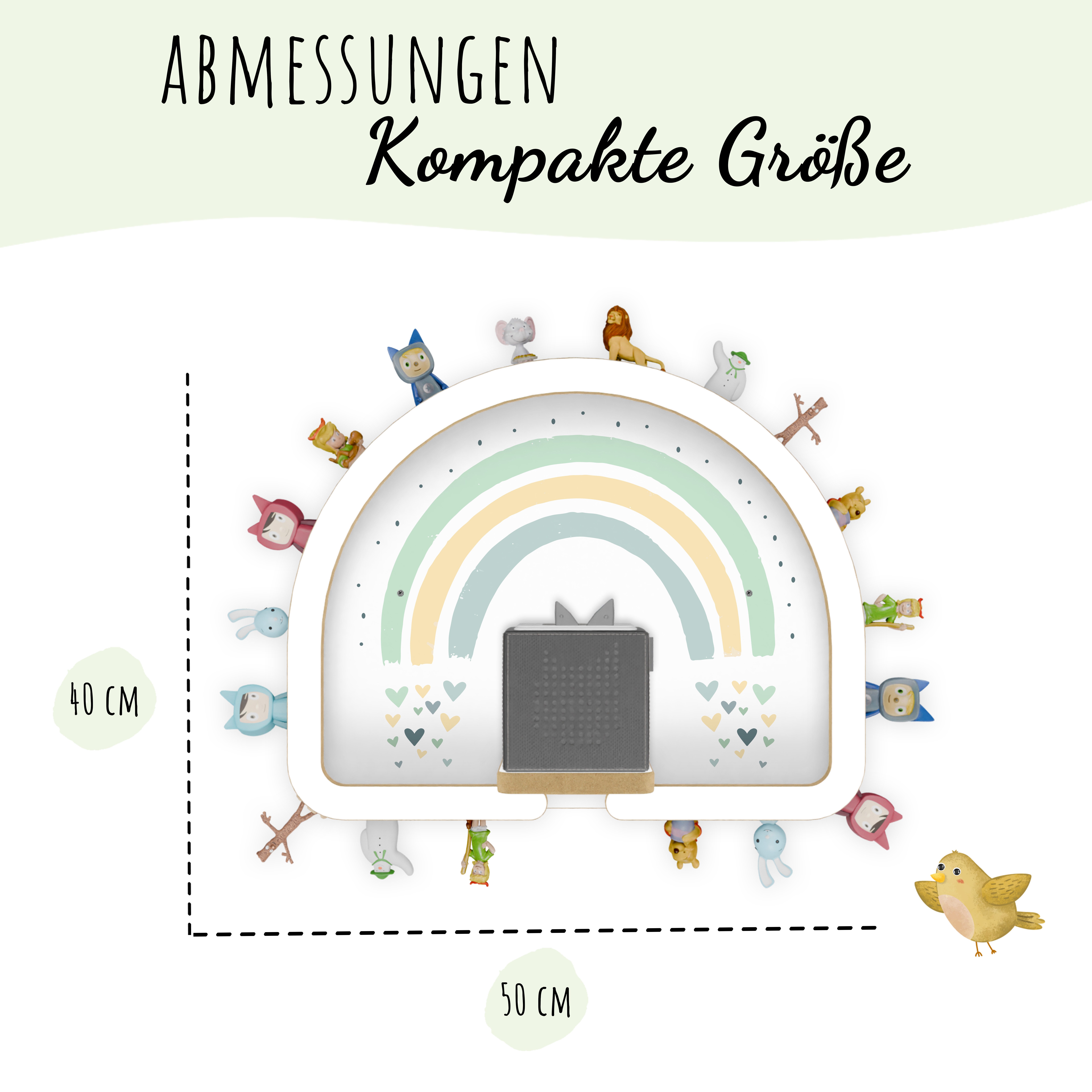 Holzura Kinderregal Tonie Regal Regenbogen mit magnetischem Rahmen für Toni günstig online kaufen