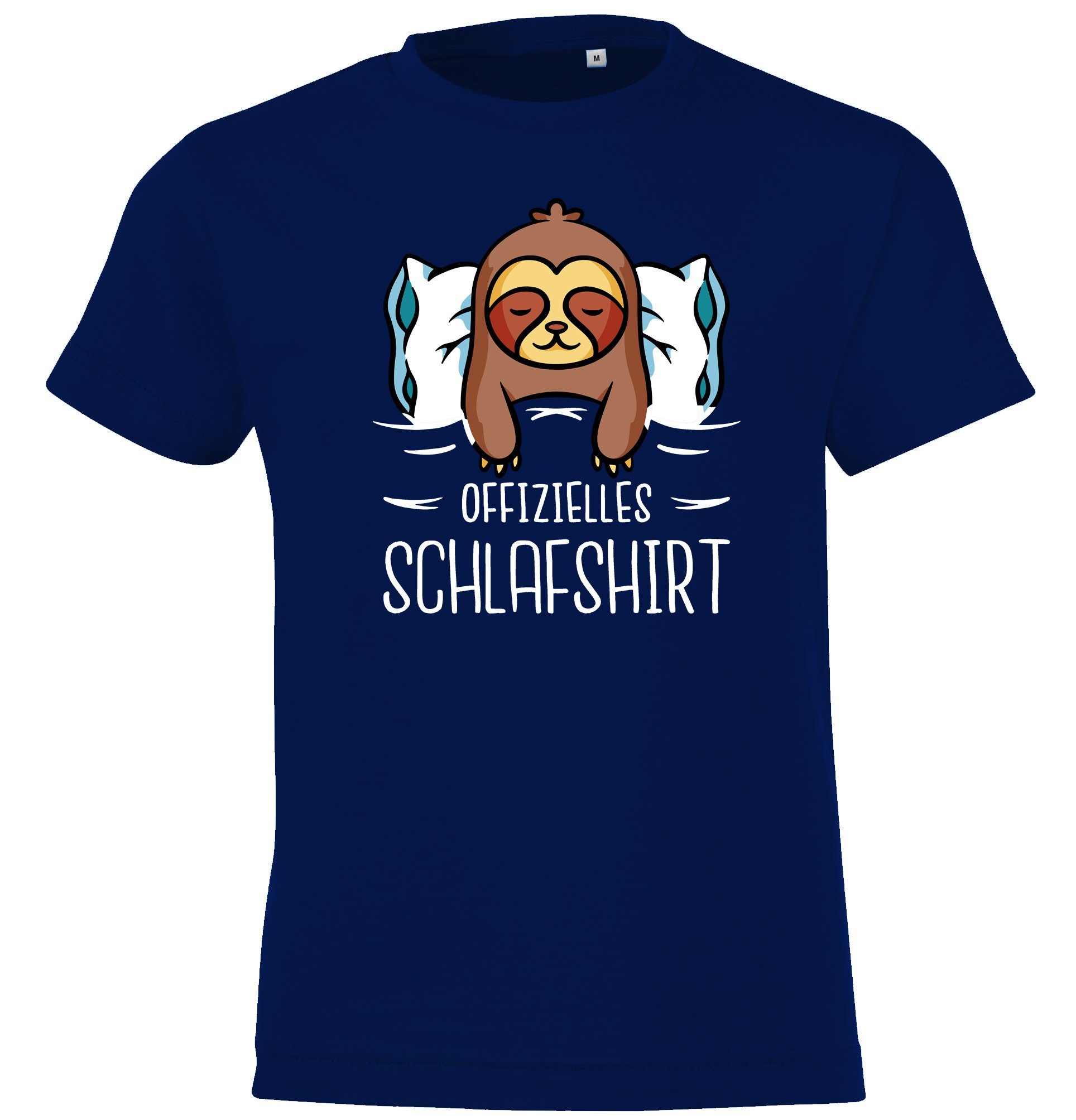 T-Shirt Offizielles Schlafshirt mit Faultier Kinder Shirt für Jungen & Mädchen
