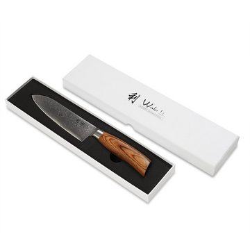 Wakoli Asiamesser EDIB Pro Damast Santoku Messer I 16cm Klinge I Pakkaholzgriff