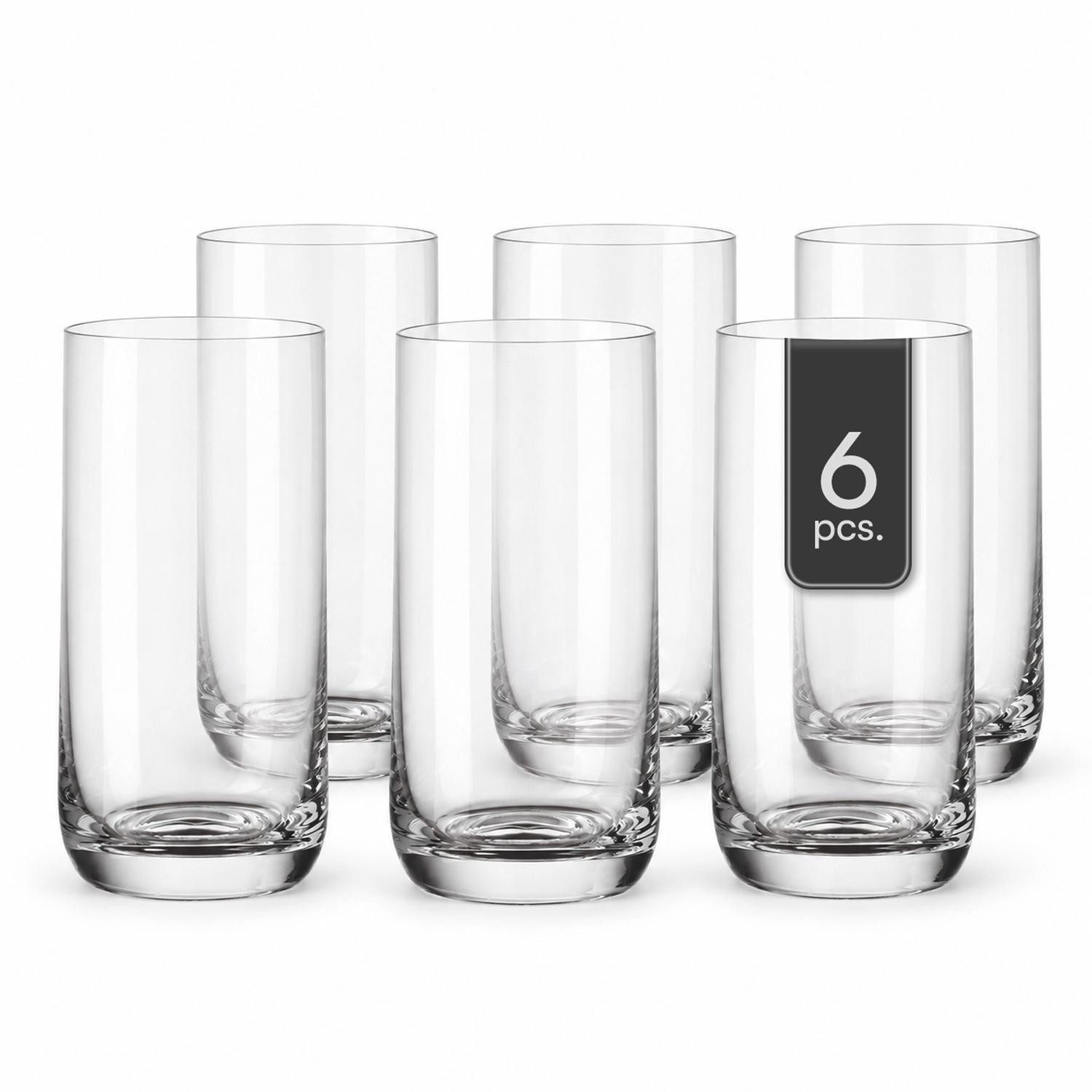 LEONARDO Longdrinkglas DAILY, 230 ml Fassungsvermögen, 6er Set, 1-tlg., Glas, Spülmaschinengeeignet