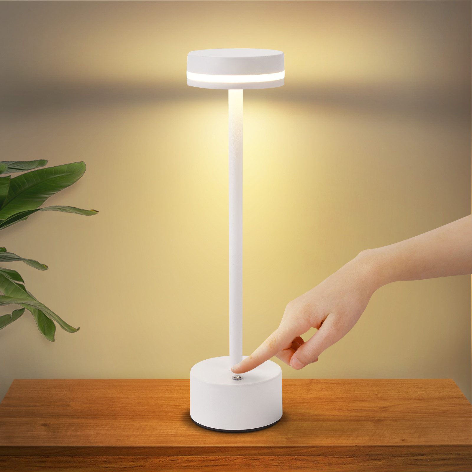 Nettlife LED Tischleuchte Kabellos Nachttischlampe Touch günstig online kaufen