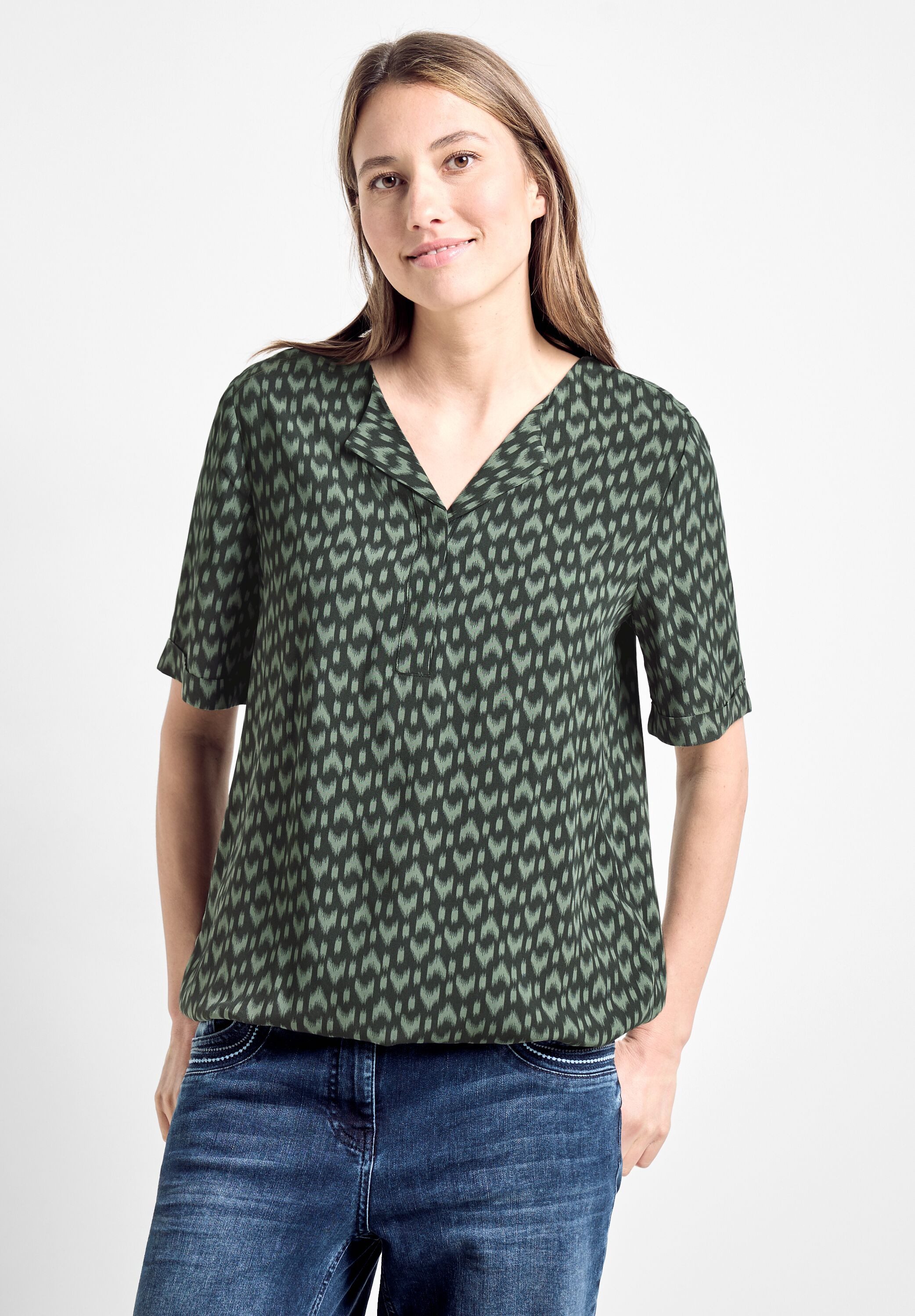 CECIL Kurzarmbluse soft und weich