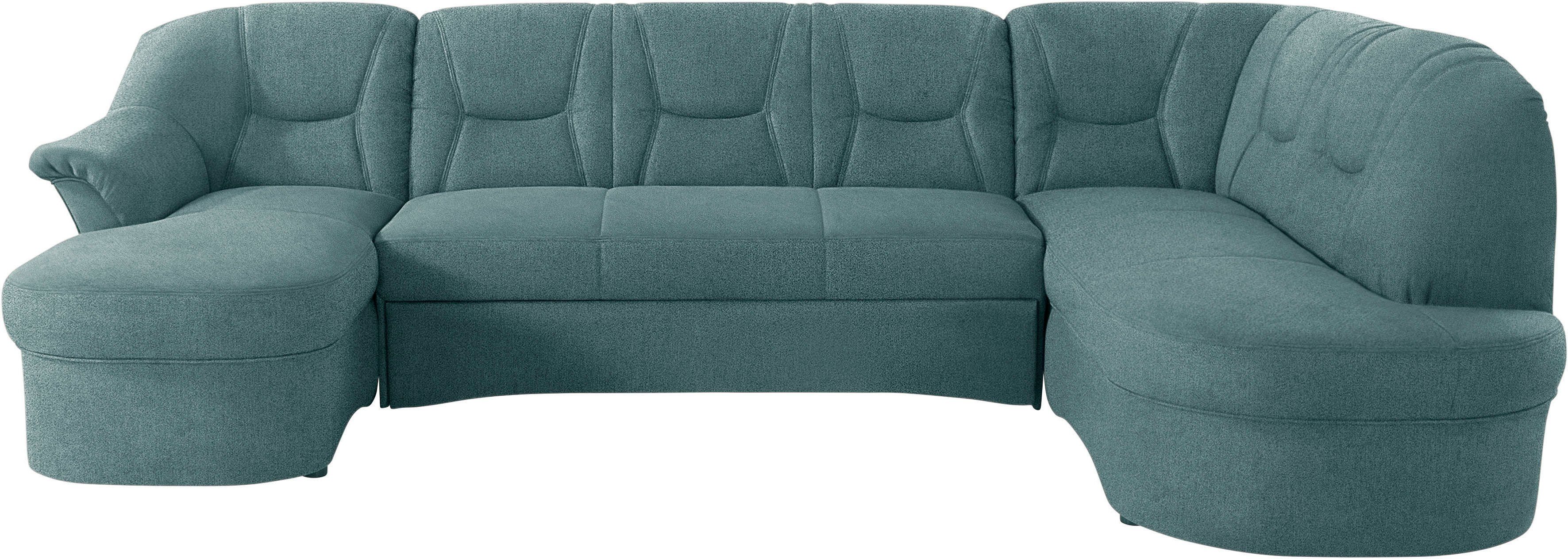 DOMO collection Wohnlandschaft SARAFINA 295x83x180 cm, auch mit Federkern für mehr Sitzkomfort!, whlw. mit Bettfunktion, elegantes Design, U-Form – Bild 2 von 5