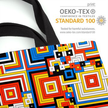 VOID Henkeltasche (1-tlg), Gemustert Quadrate Farben Retro abstrakt tapete hintergrund textur dr