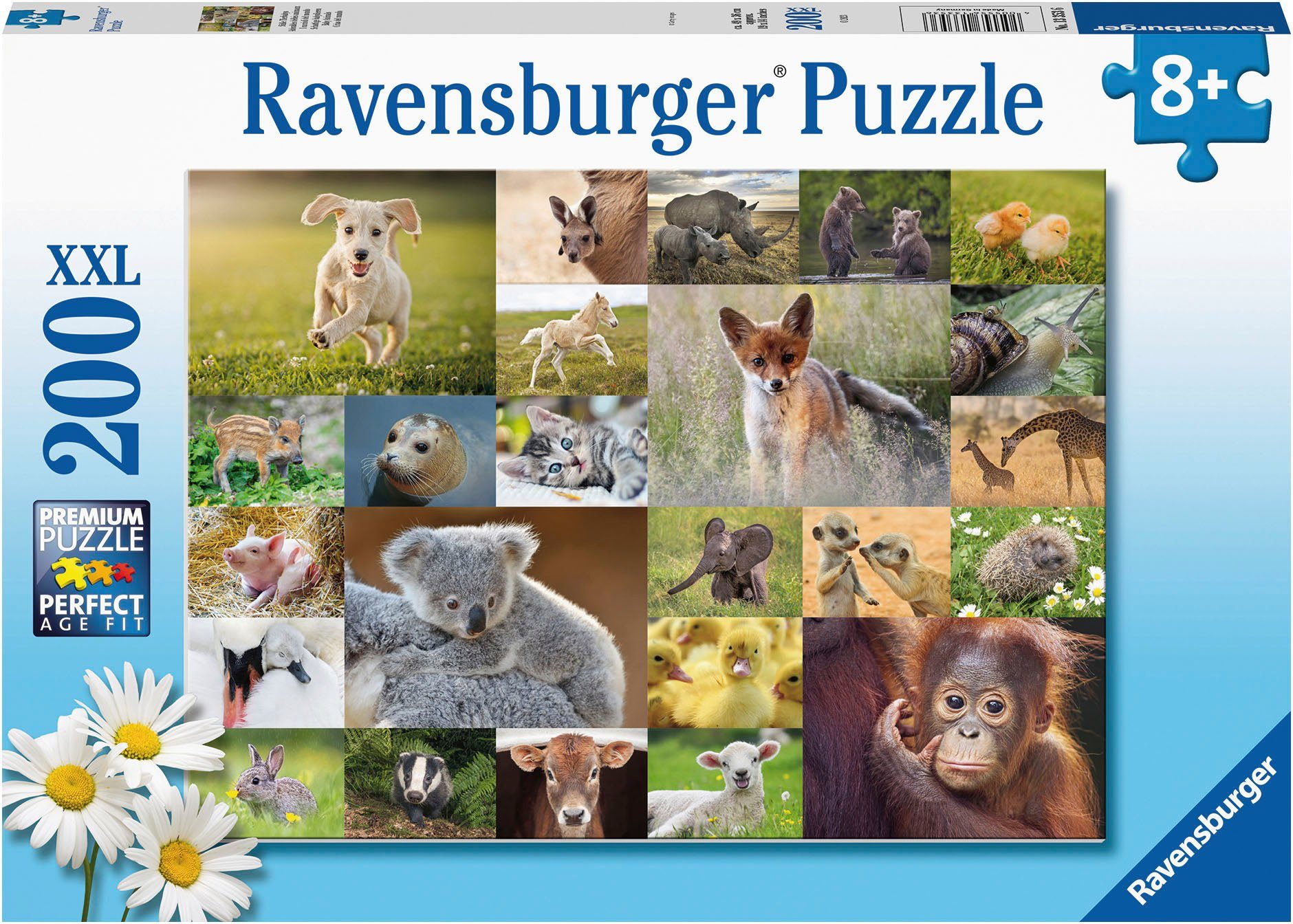 Ravensburger Puzzle Süße Tierbabys, 200 Puzzleteile, Made in Germany günstig online kaufen