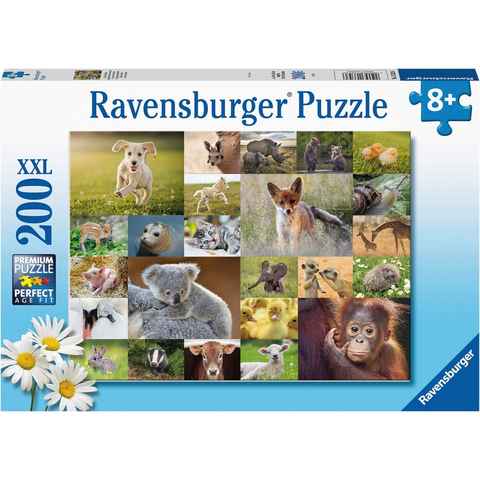 Ravensburger Puzzle Süße Tierbabys, 200 Puzzleteile, Made in Germany; FSC®- schützt Wald - weltweit